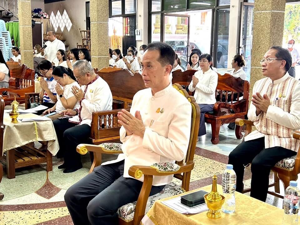 พช.หนองคาย ร่วมพิธีเจริญพระพุทธมนต์เพื่อสวดสาธยายถวายเป็นพระกุศล ถวายพระพรชัยมงคลแด่สมเด็จพระเจ้าลูกเธอ เจ้าฟ้าพัชรกิติยาภา นเรนทิราเทพยวดี กรมหลวงราชสาริณีสิริพัชร มหาวัชรราชธิดา