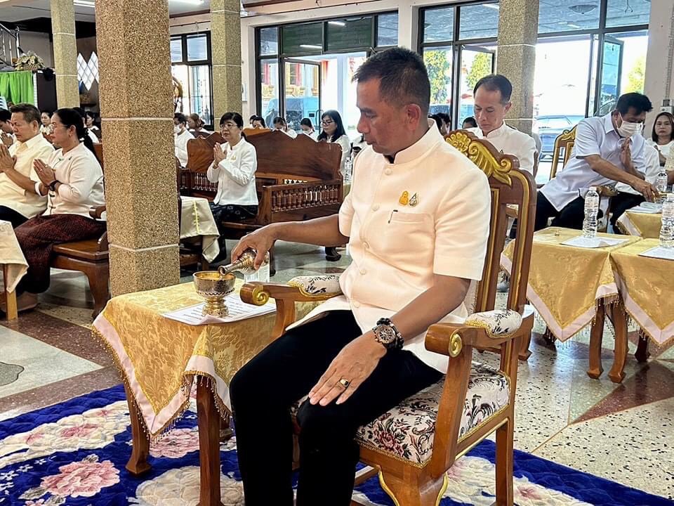 พช.หนองคาย ร่วมพิธีเจริญพระพุทธมนต์เพื่อสวดสาธยายถวายเป็นพระกุศล ถวายพระพรชัยมงคลแด่สมเด็จพระเจ้าลูกเธอ เจ้าฟ้าพัชรกิติยาภา นเรนทิราเทพยวดี กรมหลวงราชสาริณีสิริพัชร มหาวัชรราชธิดา