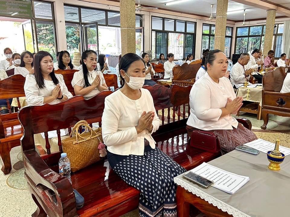 พช.หนองคาย ร่วมพิธีเจริญพระพุทธมนต์เพื่อสวดสาธยายถวายเป็นพระกุศล ถวายพระพรชัยมงคลแด่สมเด็จพระเจ้าลูกเธอ เจ้าฟ้าพัชรกิติยาภา นเรนทิราเทพยวดี กรมหลวงราชสาริณีสิริพัชร มหาวัชรราชธิดา