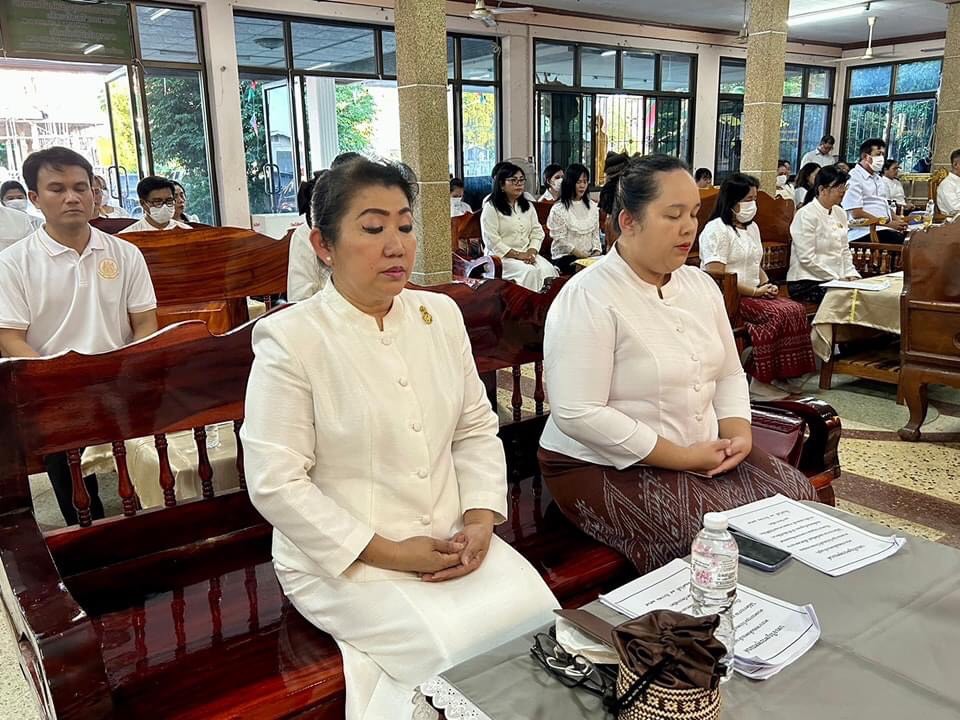 พช.หนองคาย ร่วมพิธีเจริญพระพุทธมนต์เพื่อสวดสาธยายถวายเป็นพระกุศล ถวายพระพรชัยมงคลแด่สมเด็จพระเจ้าลูกเธอ เจ้าฟ้าพัชรกิติยาภา นเรนทิราเทพยวดี กรมหลวงราชสาริณีสิริพัชร มหาวัชรราชธิดา