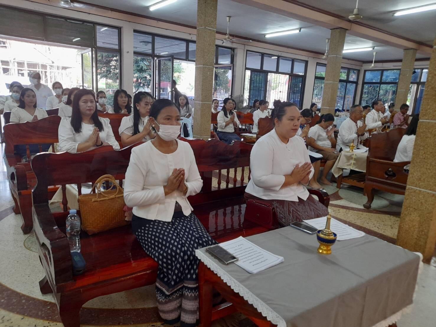 พช.หนองคาย ร่วมพิธีเจริญพระพุทธมนต์เพื่อสวดสาธยายถวายเป็นพระกุศล ถวายพระพรชัยมงคลแด่สมเด็จพระเจ้าลูกเธอ เจ้าฟ้าพัชรกิติยาภา นเรนทิราเทพยวดี กรมหลวงราชสาริณีสิริพัชร มหาวัชรราชธิดา