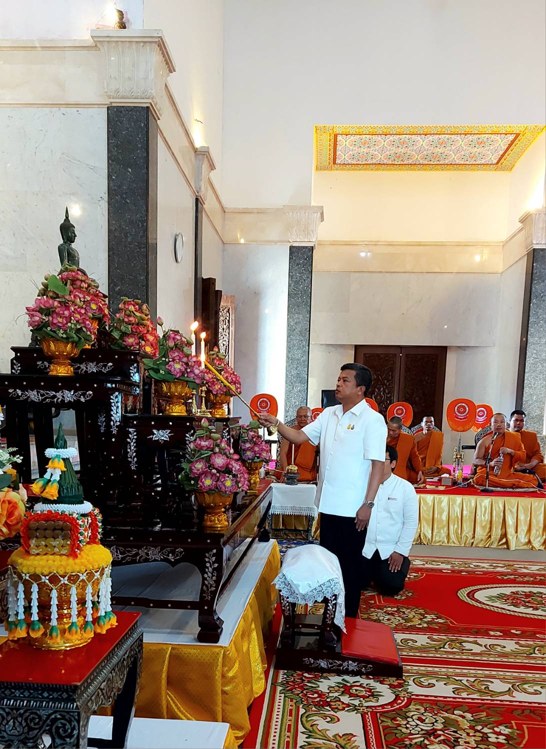 พช.หนองคาย ร่วมพิธีเจริญพระพุทธมนต์เพื่อสวดสาธยายถวายเป็นพระกุศล ถวายพระพรชัยมงคลแด่ สมเด็จพระเจ้าลูกเธอ เจ้าฟ้าพัชรกิติยาภา นเรนทิราเทพยวดี กรมหลวงราชสาริณีสิริพัชร มหาวัชรราชธิดา