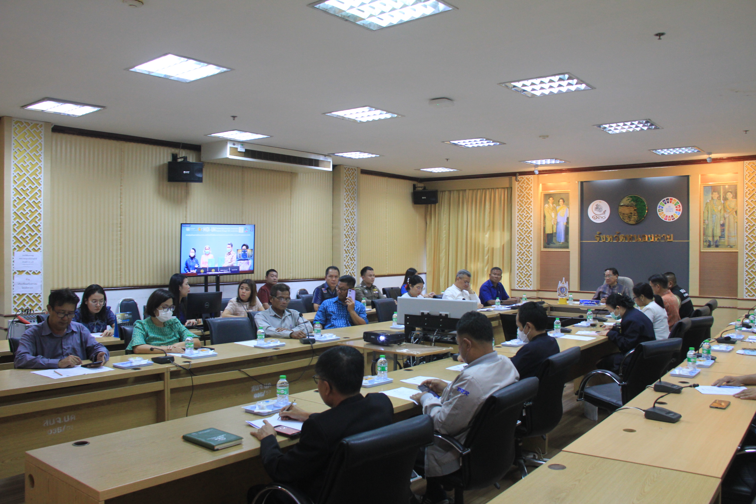 พช.หนองคาย ร่วมการประชุมหุ้นส่วนการพัฒนาระหว่างกระทรวงมหาดไทยและองค์การสหประชาชาติอย่างยั่งยืน ผ่านระบบ DOPA Channel