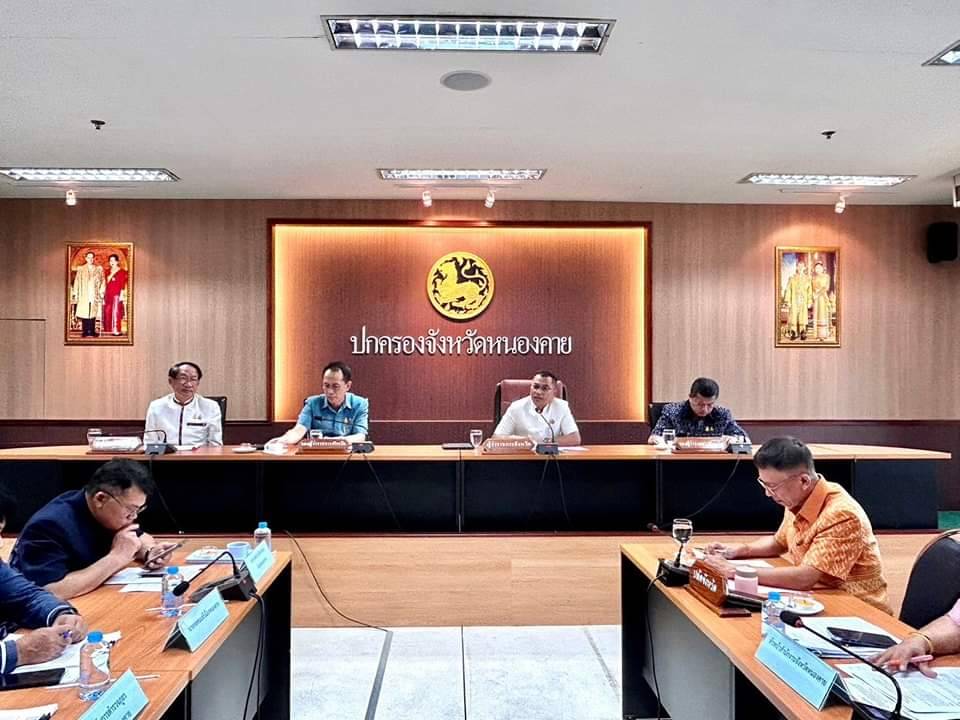 พช.หนองคาย ร่วมการประชุมเพื่อปรึกษาหารือการเตรียมจัดงาน “ฉลองอนุสาวรีย์ปราบฮ่อ ใต้ร่มพระบารมี 197 ปี เมืองหนองคาย และงานกาชาด พ.ศ.2567”