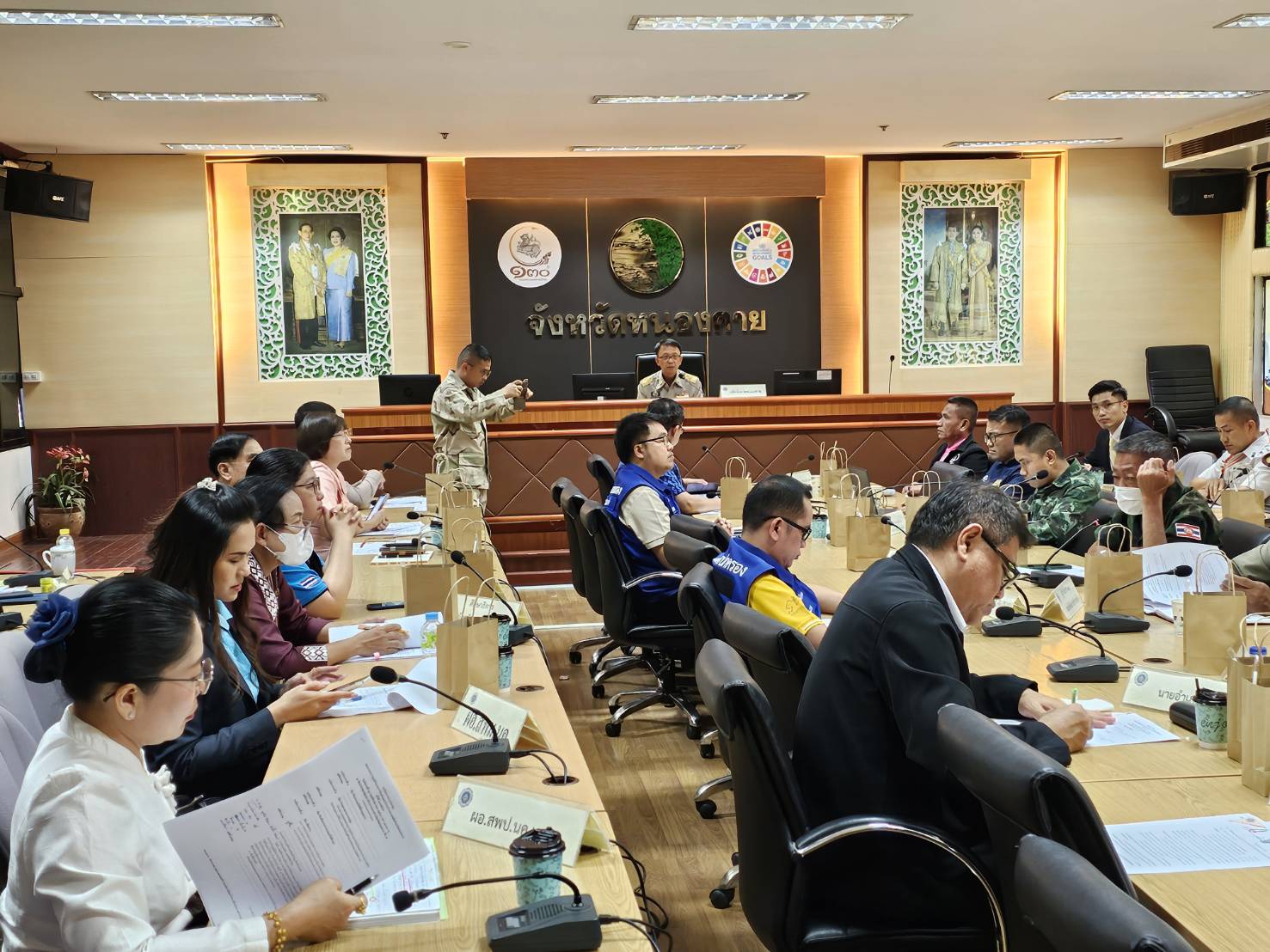 พช.หนองคาย ร่วมการประชุมคณะกรรมการศูนย์อำนวยการป้องกันและปราบปรามยาเสพติดจังหวัดหนองคาย (ศอ.ปส.จ.นค.) ครั้งที่ 11/2566