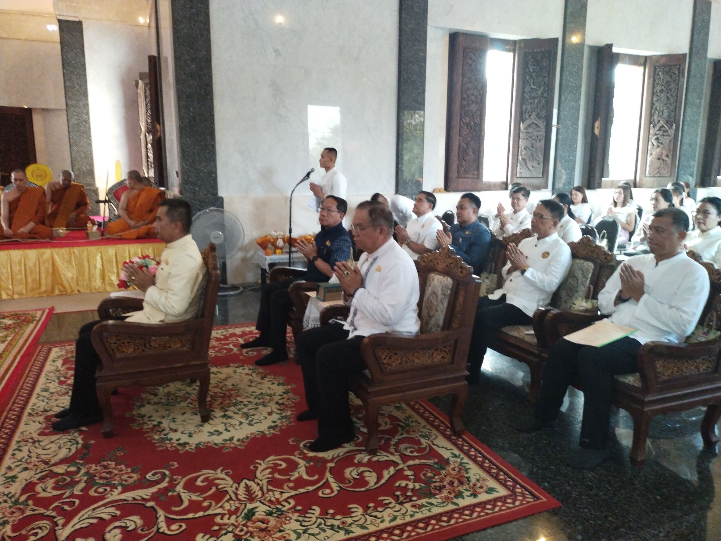 พช.หนองคาย ร่วมพิธีเจริญพระพุทธมนต์เพื่อสวดสาธยายถวายเป็นพระกุศล ถวายพระพรชัยมงคลแด่ สมเด็จพระเจ้าลูกเธอ เจ้าฟ้าพัชรกิติยาภา นเรนทิราเทพยวดี กรมหลวงราชสาริณีสิริพัชร มหาวัชรราชธิดา ครั้งที่ 42/2566