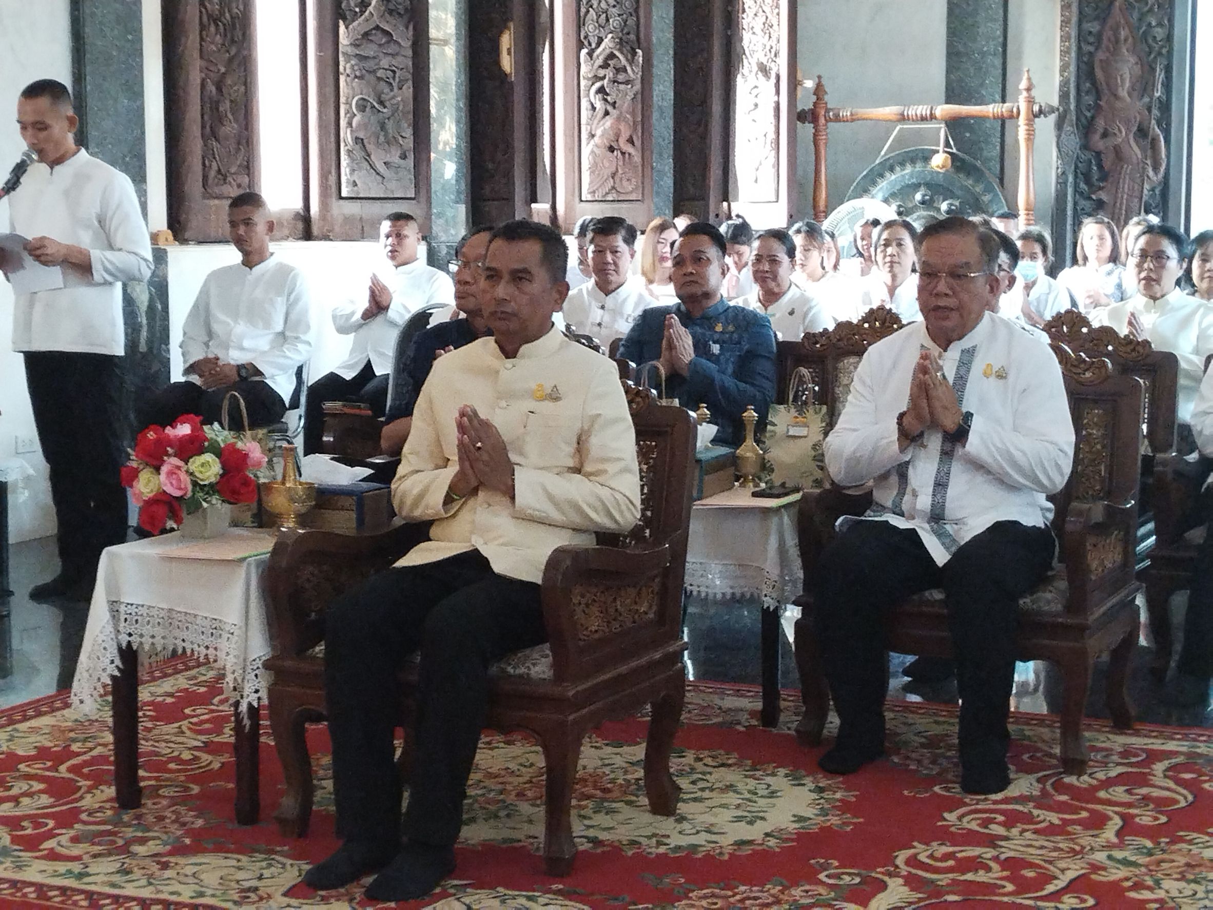 พช.หนองคาย ร่วมพิธีเจริญพระพุทธมนต์เพื่อสวดสาธยายถวายเป็นพระกุศล ถวายพระพรชัยมงคลแด่ สมเด็จพระเจ้าลูกเธอ เจ้าฟ้าพัชรกิติยาภา นเรนทิราเทพยวดี กรมหลวงราชสาริณีสิริพัชร มหาวัชรราชธิดา ครั้งที่ 42/2566