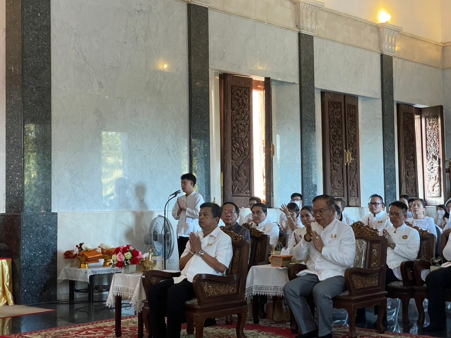 พช.หนองคาย ร่วมพิธีเจริญพระพุทธมนต์เพื่อสวดสาธยายถวายเป็นพระกุศล ถวายพระพรชัยมงคลแด่ สมเด็จพระเจ้าลูกเธอ เจ้าฟ้าพัชรกิติยาภา นเรนทิราเทพยวดี กรมหลวงราชสาริณีสิริพัชร มหาวัชรราชธิดา