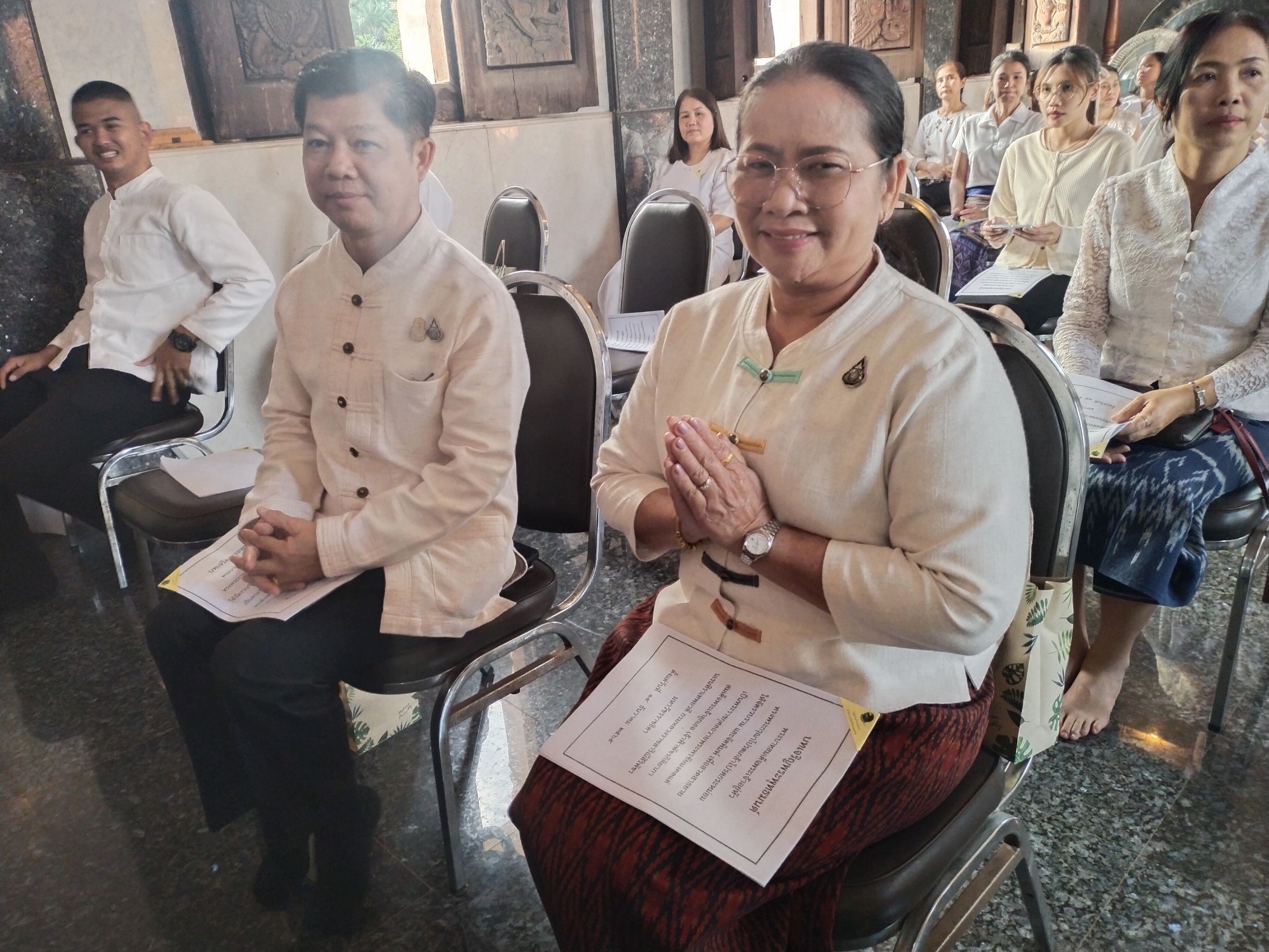 พช.หนองคาย ร่วมพิธีเจริญพระพุทธมนต์เพื่อสวดสาธยายถวายเป็นพระกุศล ถวายพระพรชัยมงคลแด่ สมเด็จพระเจ้าลูกเธอ เจ้าฟ้าพัชรกิติยาภา นเรนทิราเทพยวดี กรมหลวงราชสาริณีสิริพัชร มหาวัชรราชธิดา ครั้งที่ 42/2566