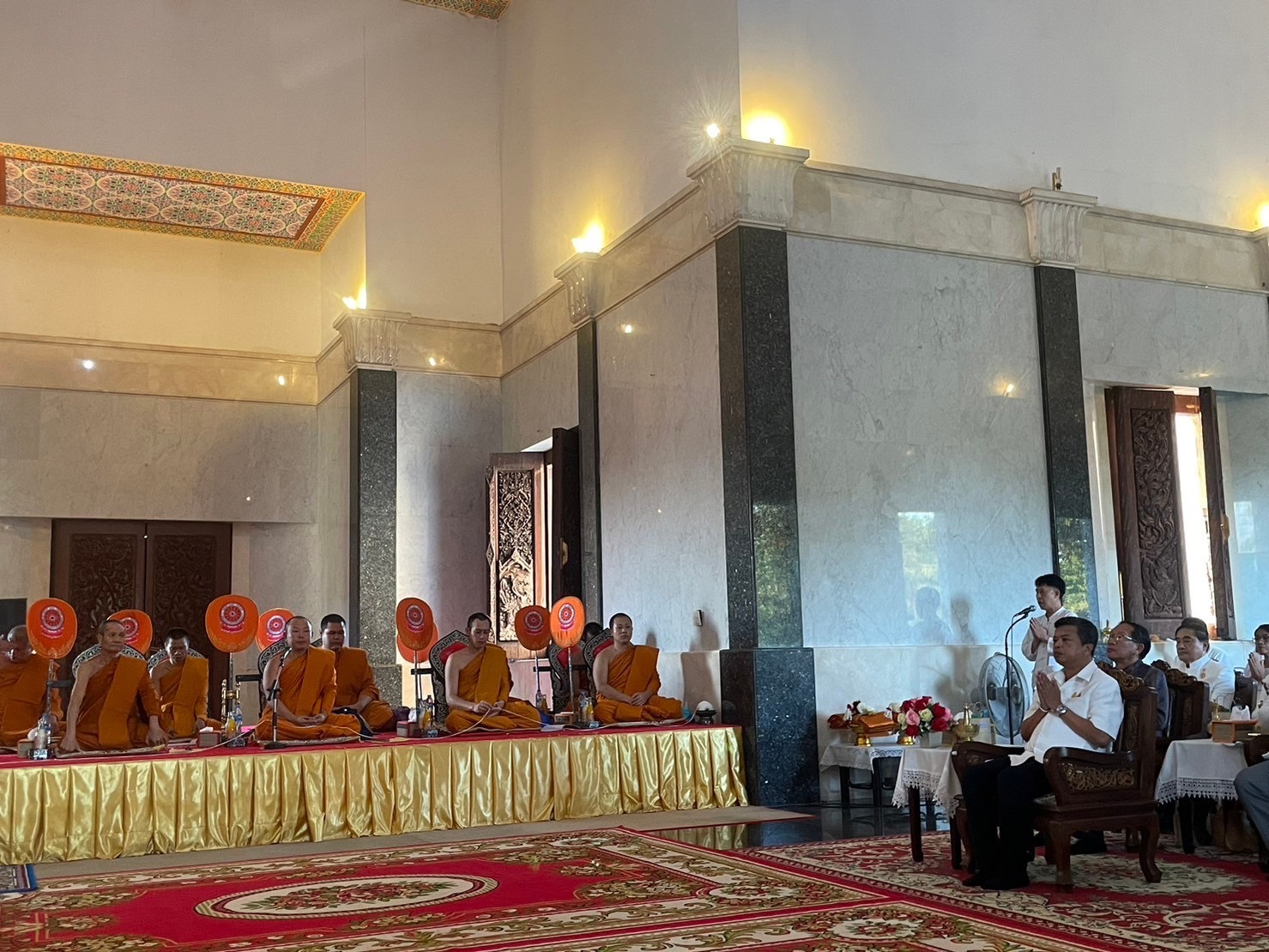 พช.หนองคาย ร่วมพิธีเจริญพระพุทธมนต์เพื่อสวดสาธยายถวายเป็นพระกุศล ถวายพระพรชัยมงคลแด่ สมเด็จพระเจ้าลูกเธอ เจ้าฟ้าพัชรกิติยาภา นเรนทิราเทพยวดี กรมหลวงราชสาริณีสิริพัชร มหาวัชรราชธิดา