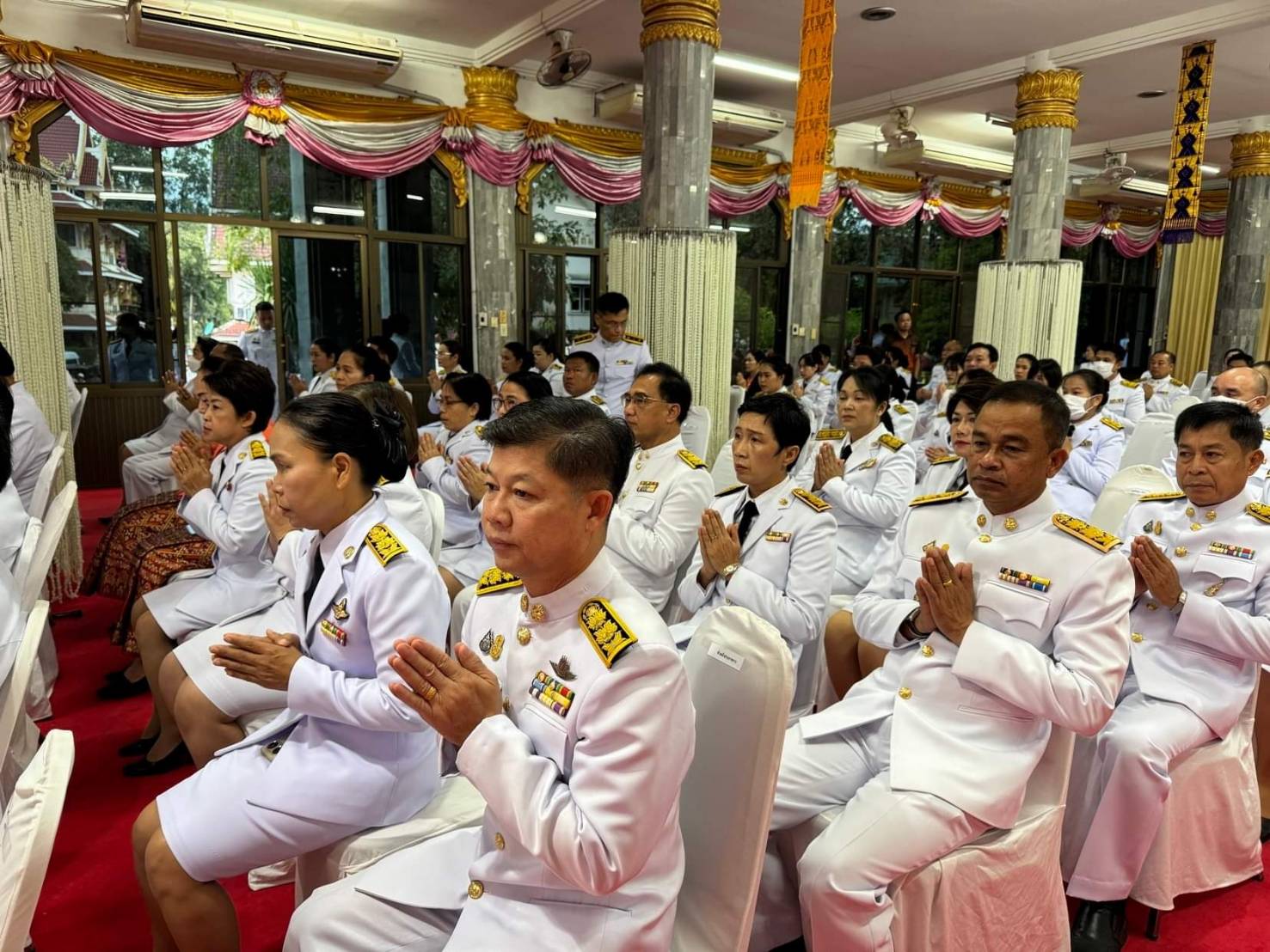พช.หนองคาย ร่วมพิธีทำบุญตักบาตรเพื่อถวายเป็นพระกุศล และพิธีวางพานพุ่มดอกไม้ถวายราชสักการะ เนื่องในวันคล้ายวันประสูติ สมเด็จพระเจ้าลูกเธอ เจ้าฟ้าพัชรกิติยาภา นเรนทิราเทพยวดี กรมหลวงราชสาริณีสิริพัชร มหาวัชรราชธิดา
