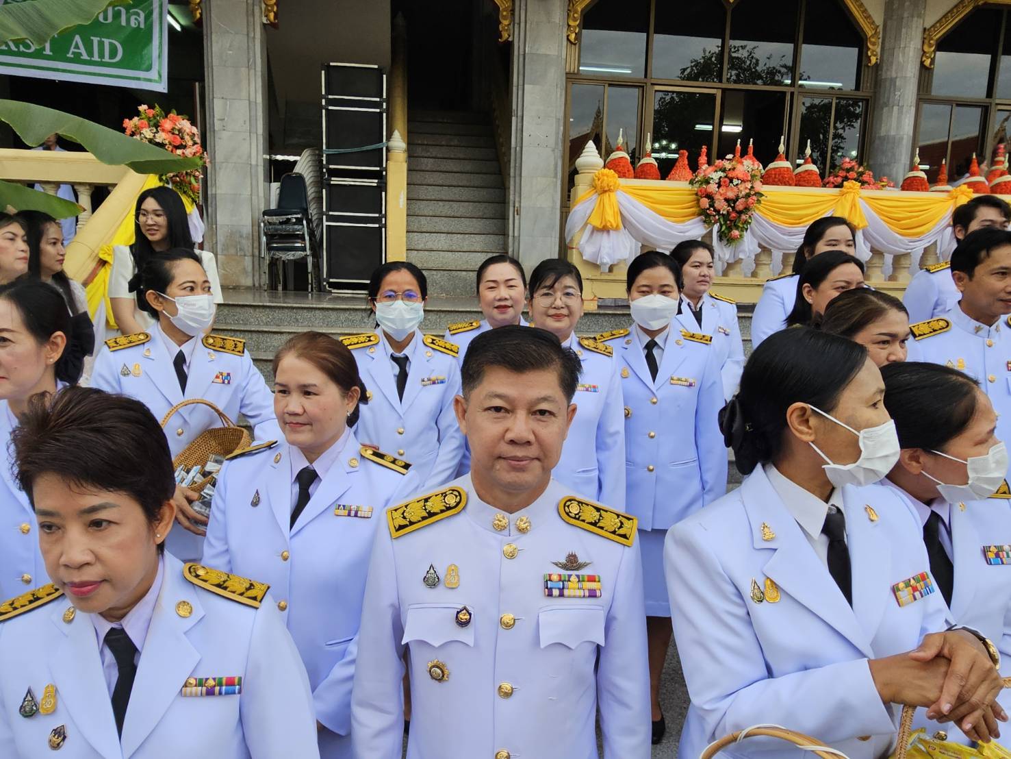 พช.หนองคาย ร่วมพิธีทำบุญตักบาตรเพื่อถวายเป็นพระกุศล และพิธีวางพานพุ่มดอกไม้ถวายราชสักการะ เนื่องในวันคล้ายวันประสูติ สมเด็จพระเจ้าลูกเธอ เจ้าฟ้าพัชรกิติยาภา นเรนทิราเทพยวดี กรมหลวงราชสาริณีสิริพัชร มหาวัชรราชธิดา