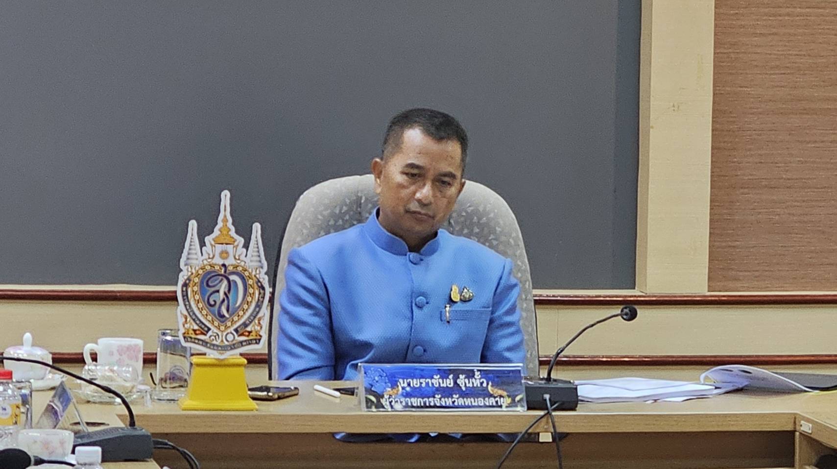 พช.หนองคาย ร่วมการประชุมขับเคลื่อนและติดตามนโยบายของรัฐบาลและภารกิจสำคัญของปลัดกระทรวงมหาดไทย ประจำปีงบประมาณ พ.ศ.2567 (เดือน ธันวาคม 2566) ผ่านระบบวีดิทัศน์ทางไกล (VCS)