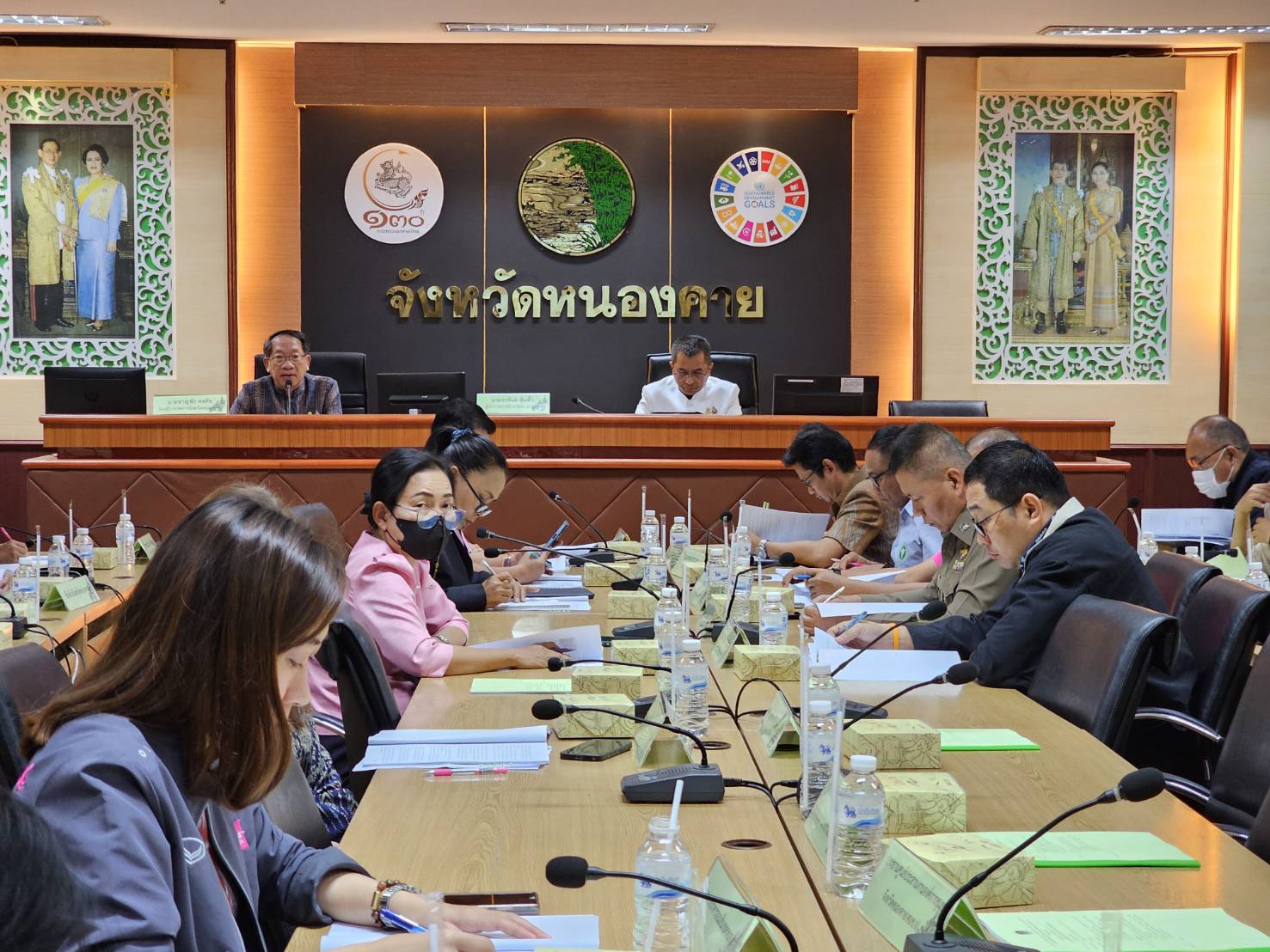 ศจพ.จ.หนองคาย จัดการประชุมคณะกรรมการบริหารศูนย์อำนวยการขจัดความยากจนและพัฒนาคนทุกช่วงวัยอย่างยั่งยืนตามหลักปรัชญา ของเศรษฐกิจพอเพียงจังหวัดหนองคาย ครั้งที่ 1/2567