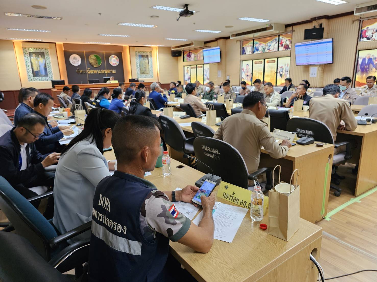 พช.หนองคาย ร่วมการประชุมคณะกรรมการศูนย์อำนวยการป้องกันและปราบปรามยาเสพติดจังหวัดหนองคาย (ศอ.ปส.จ.นค.) ครั้งที่ 1/2567