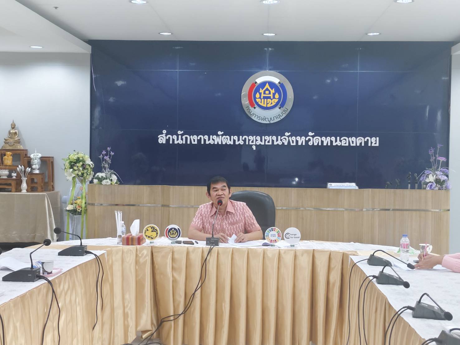 สำนักงานพัฒนาชุมชนจังหวัดหนองคาย จัดการประชุมการจัดแสดงและจำหน่ายสินค้าผลิตภัณฑ์OTOP ในงานฉลองอนุสาวรีย์ปราบฮ่อ ใต้ร่มพระบารมี 197 ปี เมืองหนองคาย และงานกาชาด พ.ศ. 2567 และคณะกรรมการเครือข่าย OTOP ระดับจังหวัด ครั้งที่ 1/2567