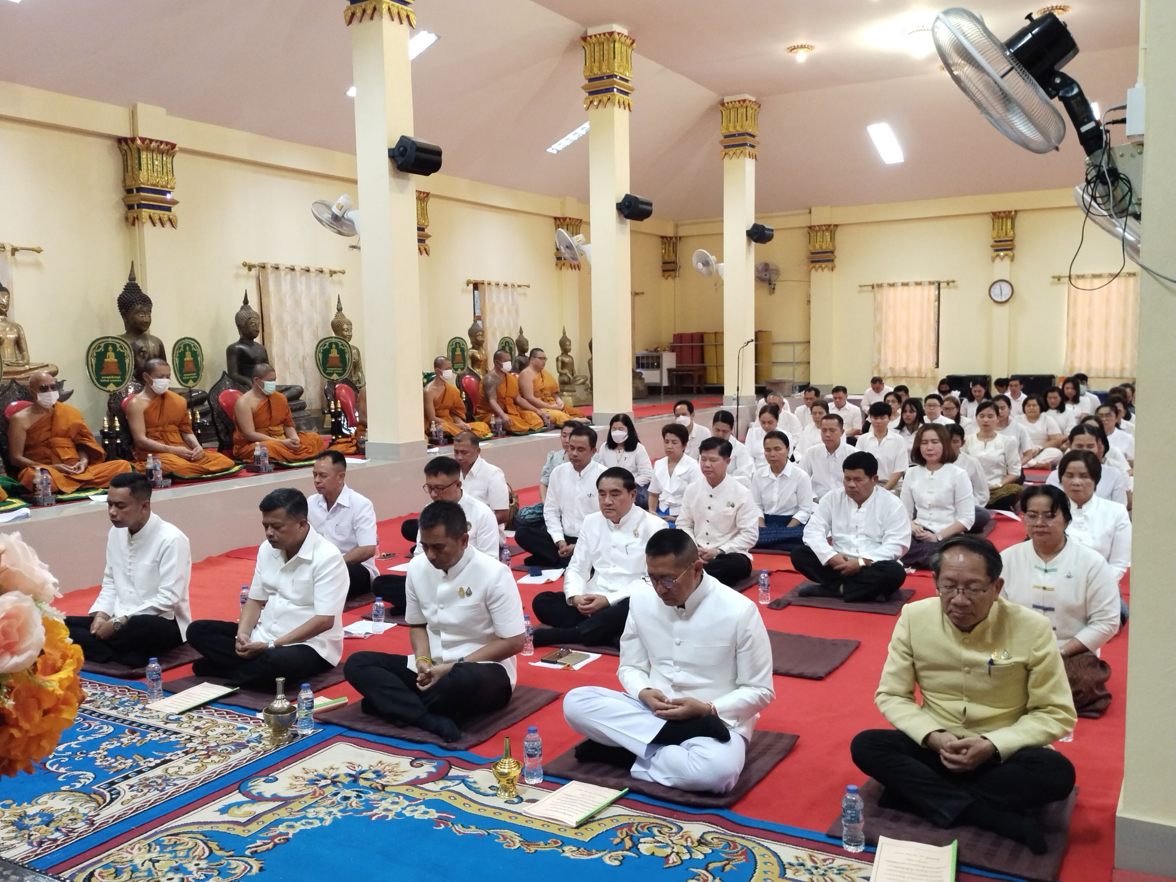 พช.หนองคาย ร่วมพิธีเจริญพระพุทธมนต์เพื่อสวดสาธยายถวายเป็นพระราชกุศล ถวายพระพรชัยมงคลแด่ สมเด็จพระเจ้าลูกเธอ เจ้าฟ้าพัชรกิติยาภา นเรนทิราเทพยวดี กรมหลวงราชสาริณีสิริพัชร มหาวัชรราชธิดา
