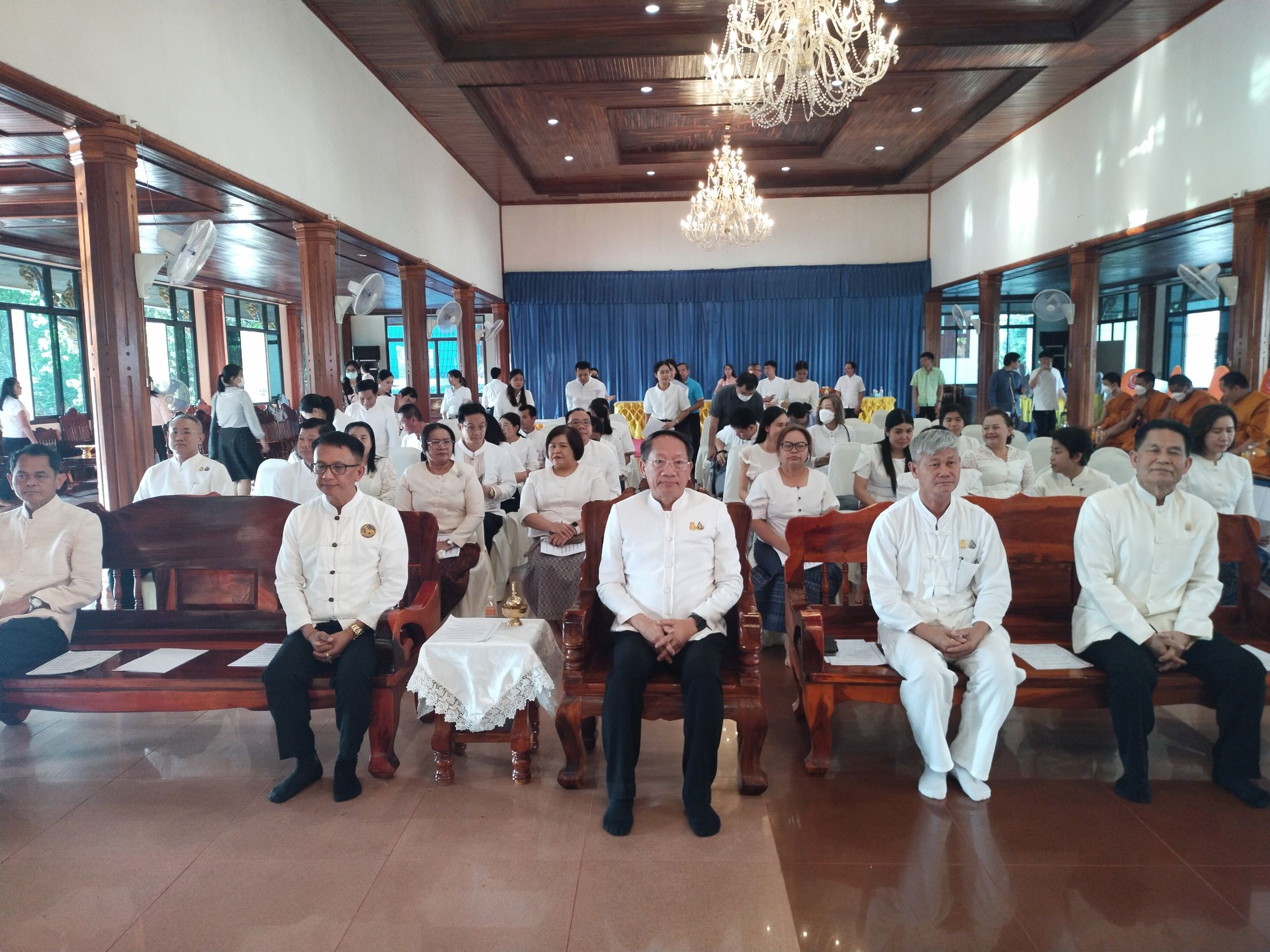 พช.หนองคาย ร่วมพิธีเจริญพระพุทธมนต์เพื่อสวดสาธยายถวายเป็นพระราชกุศล ถวายพระพรชัยมงคลแด่ สมเด็จพระเจ้าลูกเธอ เจ้าฟ้าพัชรกิติยาภา นเรนทิราเทพยวดี กรมหลวงราชสาริณีสิริพัชร มหาวัชรราชธิดา
