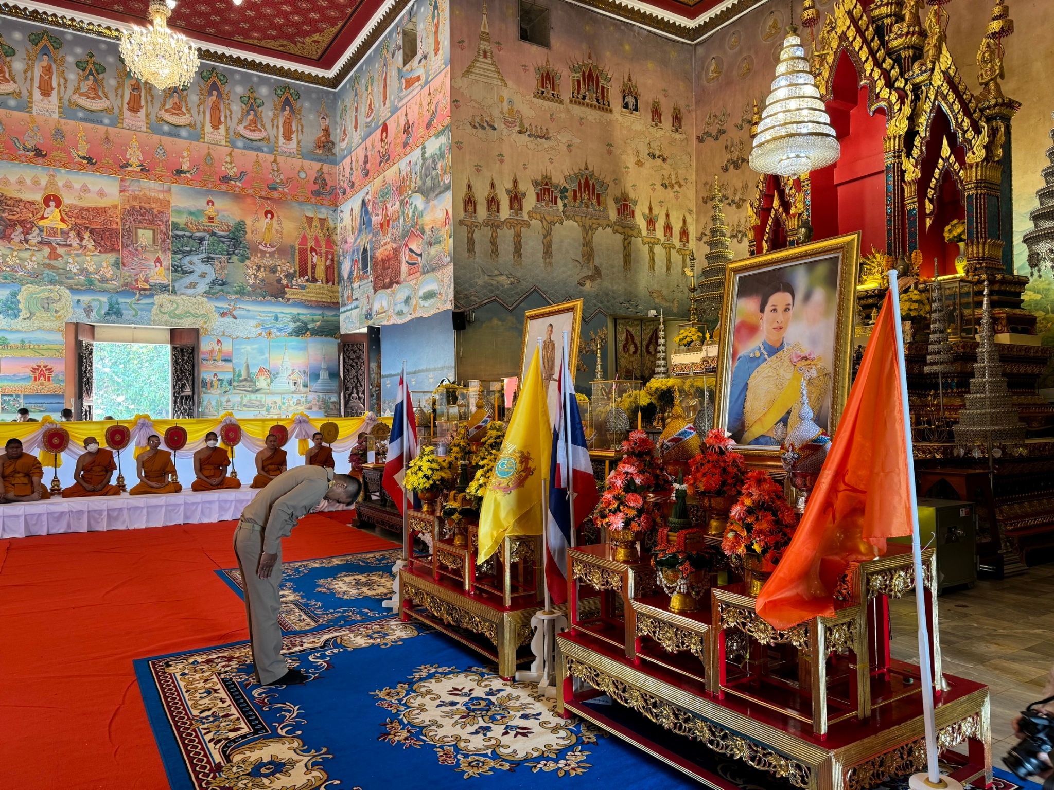 พช.หนองคาย ร่วมพิธีถวายภัตตาหารพระราชทาน แด่พระภิกษุ สารเณร ผู้เข้าร่วมสอบบาลีสนามหลวง ณ วัดโพธิ์ชัย พระอารามหลวง อ.เมือง จ.หนองคาย