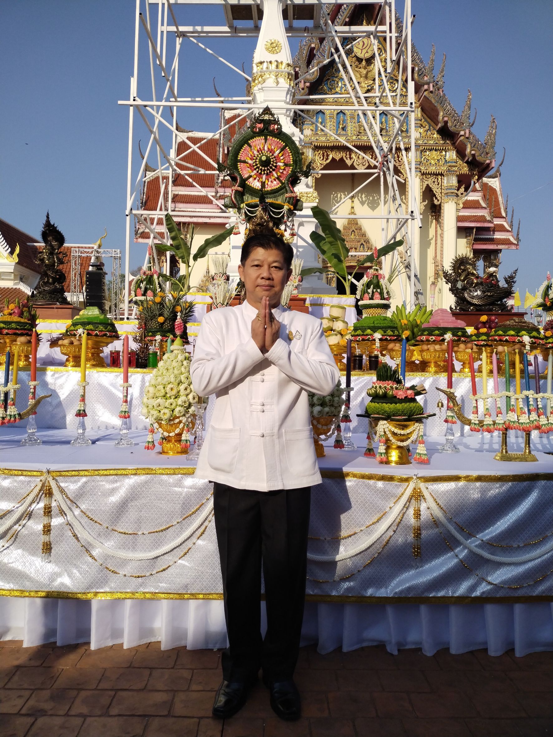 พช.หนองคาย ร่วมพิธียกฉัตรพระธาตุอรหันต์และพิธีมหาพุทธาภิเษกหลวงพ่อพระใสองค์จำลอง