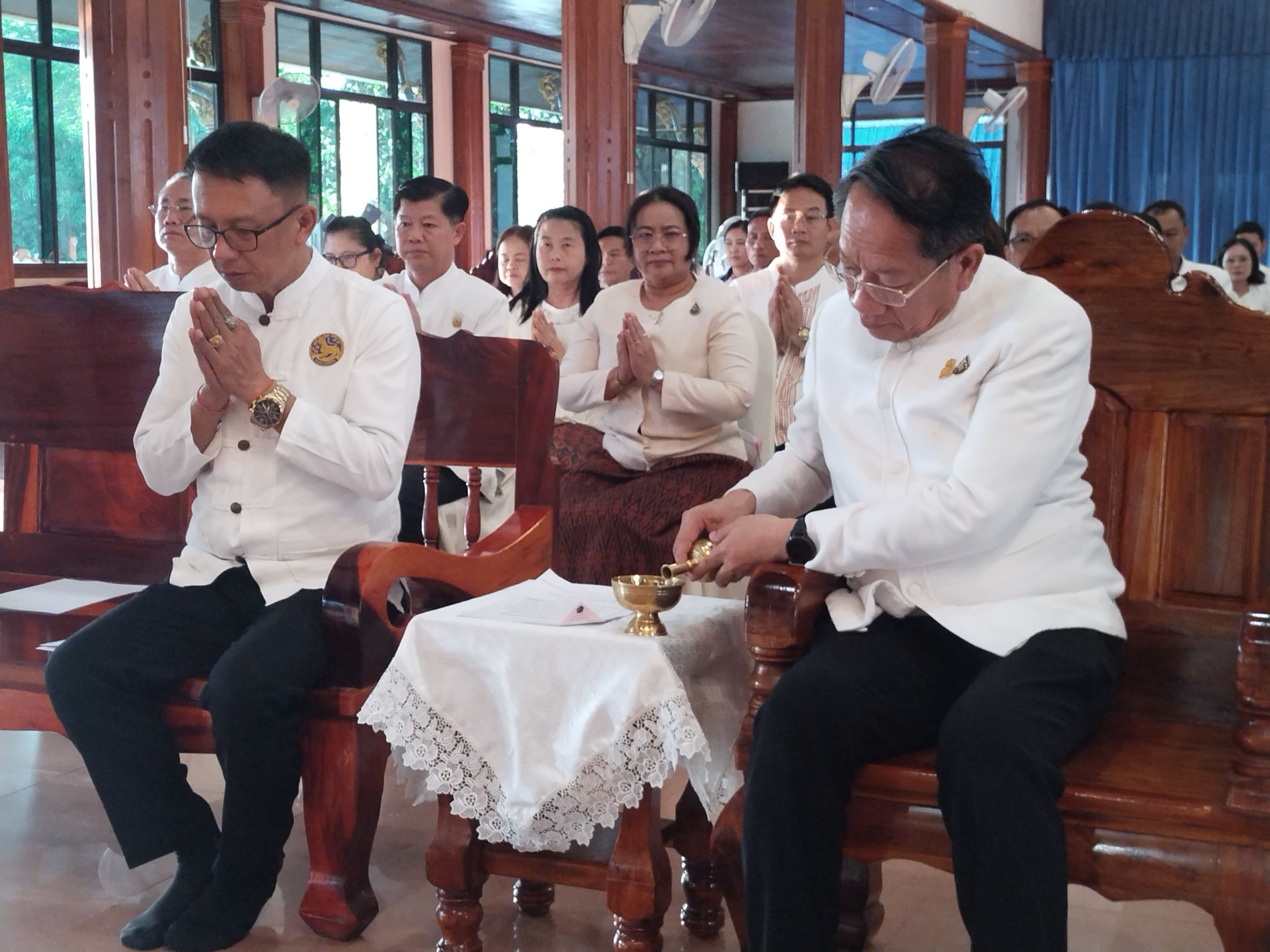 พช.หนองคาย ร่วมพิธีเจริญพระพุทธมนต์เพื่อสวดสาธยายถวายเป็นพระราชกุศล ถวายพระพรชัยมงคลแด่ สมเด็จพระเจ้าลูกเธอ เจ้าฟ้าพัชรกิติยาภา นเรนทิราเทพยวดี กรมหลวงราชสาริณีสิริพัชร มหาวัชรราชธิดา