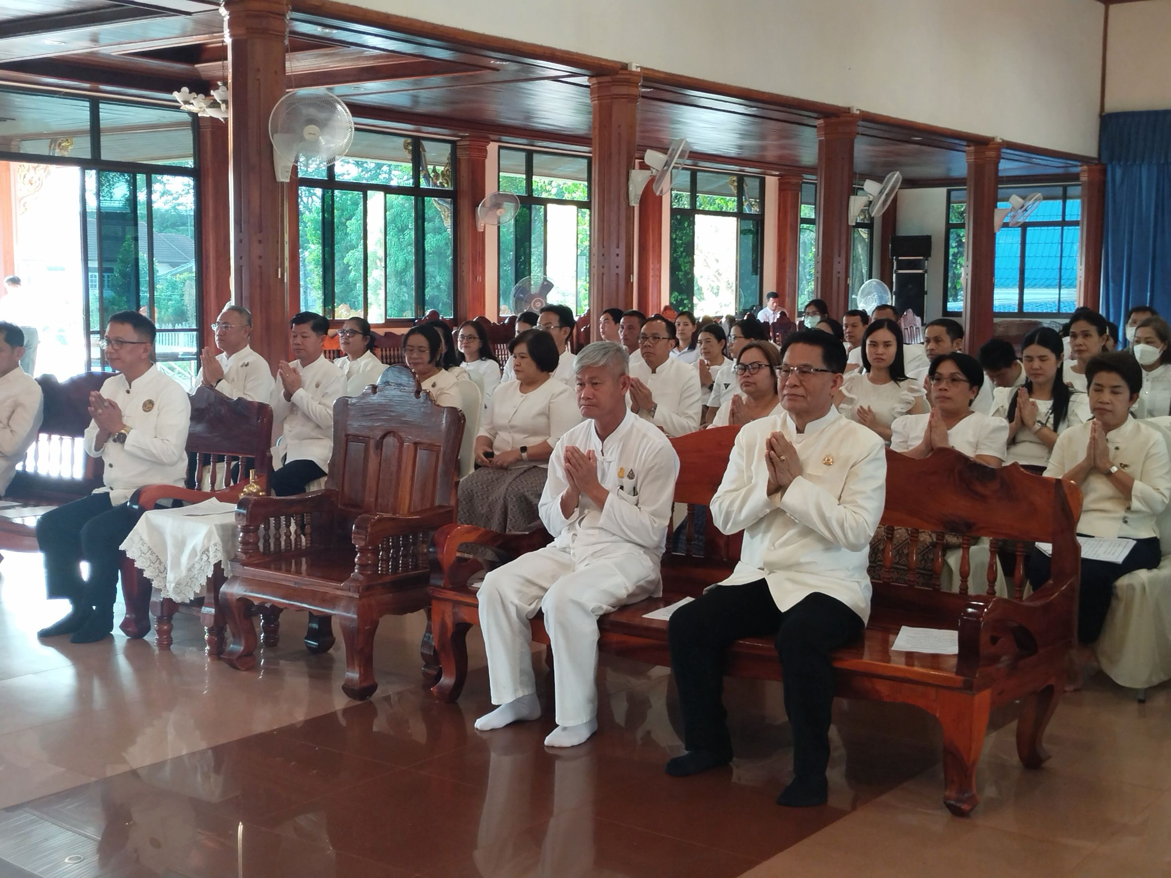 พช.หนองคาย ร่วมพิธีเจริญพระพุทธมนต์เพื่อสวดสาธยายถวายเป็นพระราชกุศล ถวายพระพรชัยมงคลแด่ สมเด็จพระเจ้าลูกเธอ เจ้าฟ้าพัชรกิติยาภา นเรนทิราเทพยวดี กรมหลวงราชสาริณีสิริพัชร มหาวัชรราชธิดา