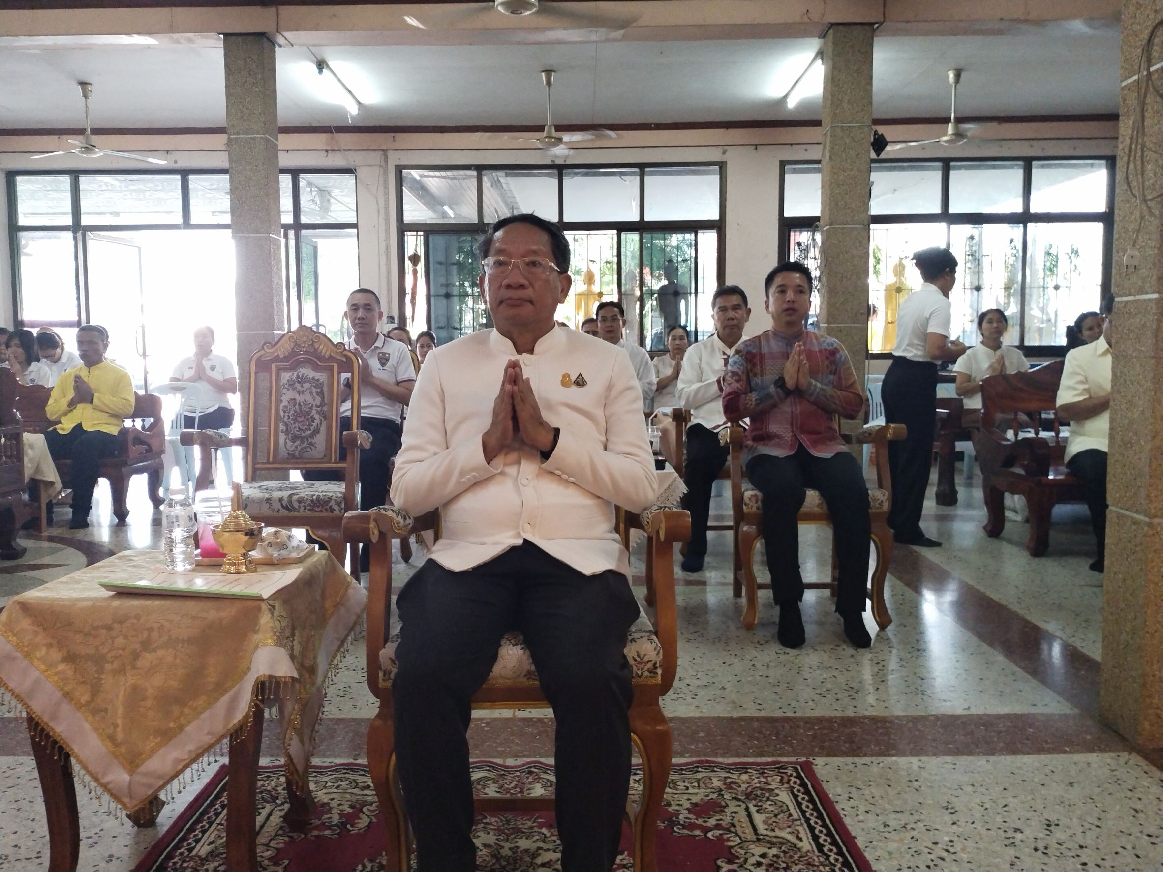 พช.หนองคาย ร่วมพิธีเจริญพระพุทธมนต์เพื่อสวดสาธยายถวายเป็นพระราชกุศล ถวายพระพรชัยมงคลแด่ สมเด็จพระเจ้าลูกเธอ เจ้าฟ้าพัชรกิติยาภา นเรนทิราเทพยวดี กรมหลวงราชสาริณีสิริพัชร มหาวัชรราชธิดา