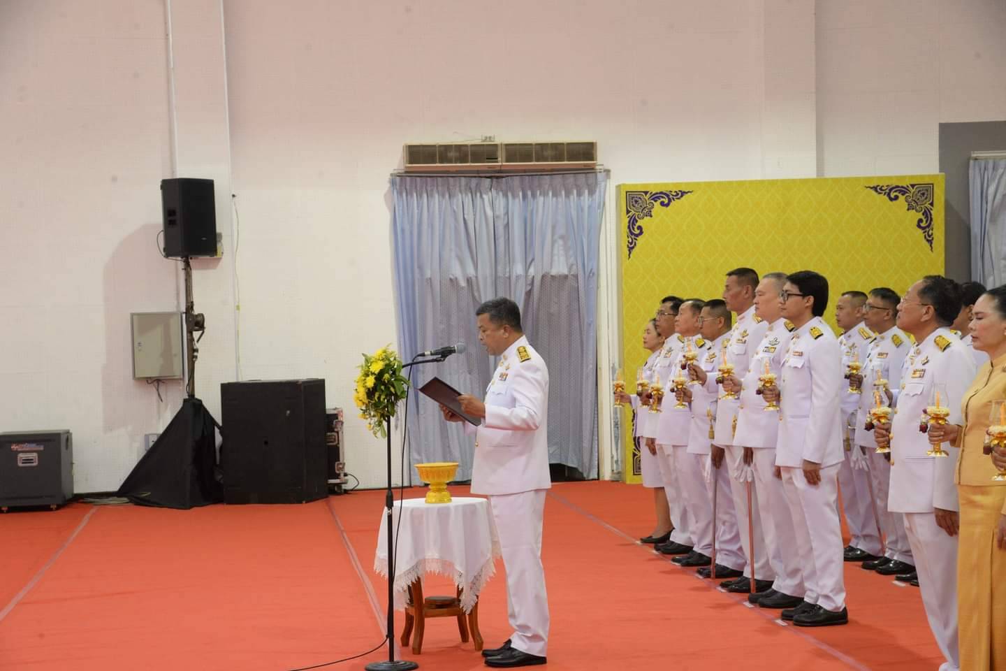 พช.หนองคาย ร่วมพิธีถวายเครื่องราชสักการะและวางพานพุ่ม และจุดเทียนถวายพระชัยมงคล เฉลิมพระเกียรติพระบาทสมเด็จพระเจ้าอยู่หัว เนื่องในโอกาสมหามงคลเฉลิมพระชนมพรรษา 6 รอบ 28 กรกฎาคม 2567