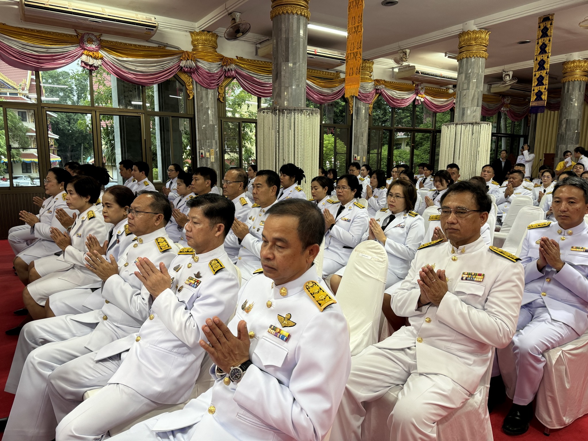 พช.หนองคาย ร่วมพิธีทำบุญตักบาตรถวายพระราชกุศล เนื่องในโอกาสวันคล้ายวันประสูติ พระเจ้าวรวงศ์เธอฯ กรมหมื่นสุทธนารีนาถ