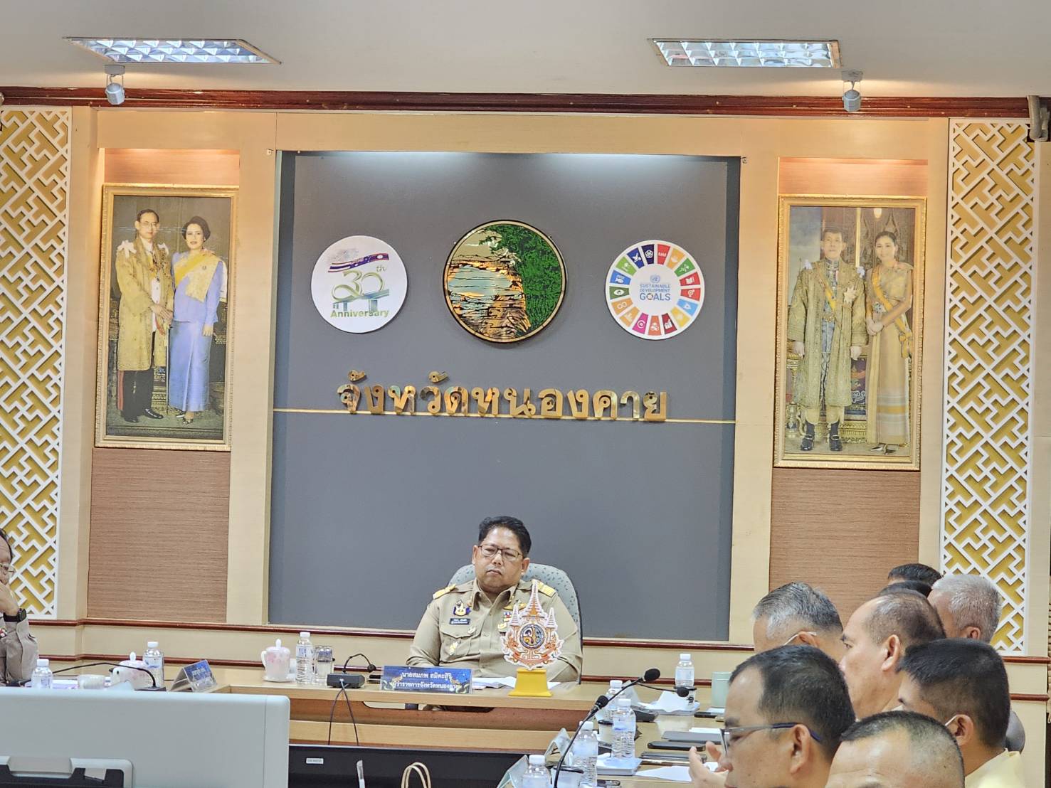 พช.หนองคาย ร่วมการประชุมขับเคลื่อนและติดตามนโยบายของรัฐบาล และภารกิจสำคัญของปลัดกระทรวงมหาดไทย ประจำปีงบประมาณ พ.ศ.2567 (เดือนสิงหาคม 2567) ผ่านระบบวีดิทัศน์ทางไกล (VCS)