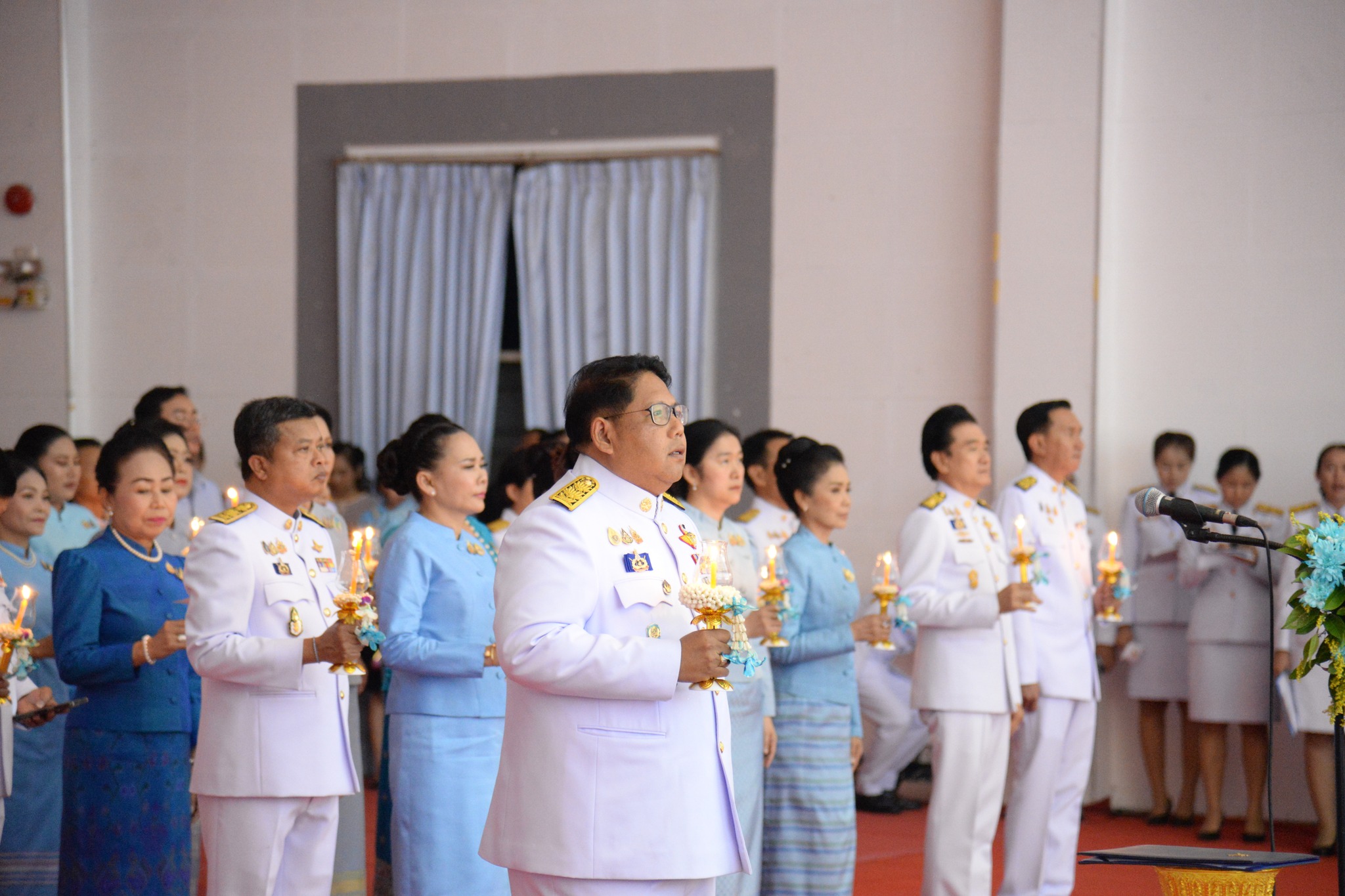 พช.หนองคาย ร่วมพิธีถวายเครื่องราชสักการะและวางพานพุ่ม และจุดเทียนชัยถวายพระพร สมเด็จพระนางเจ้าสิริกิตติ์ พระบรมราชินีนาถ พระบรมราชชนนีพันปีหลวง เนื่องในโอกาสวันเฉลิมพระชนมพรรษา 12 สิงหาคม 2567