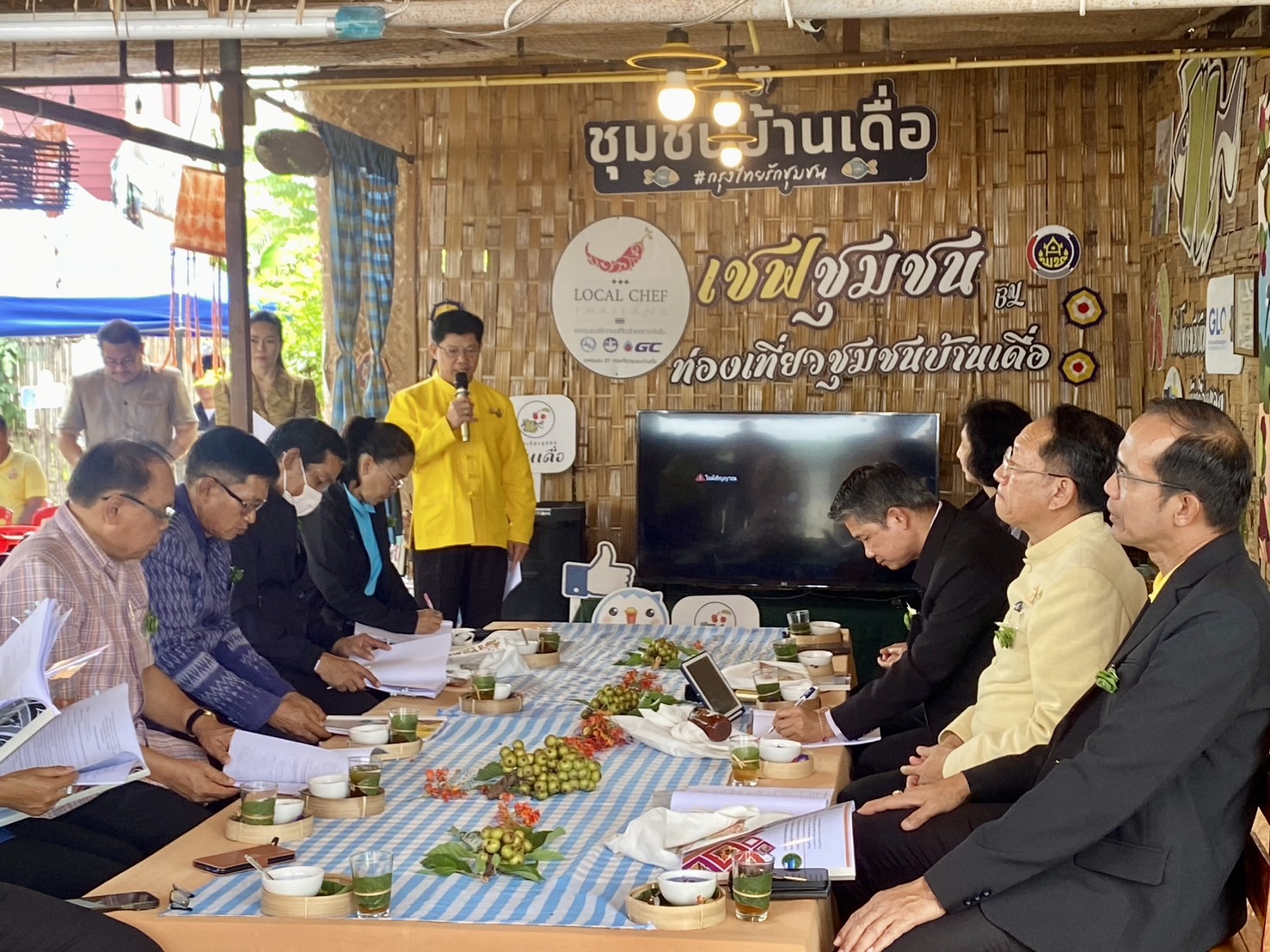 พช.หนองคาย ร่วมต้อนรับผู้ตรวจราชการสำนักนายกรัฐมนตรี เขตตรวจราชการที่ 10 พร้อมคณะ ลงพื้นที่ตรวจติดตาม การขับเคลื่อนนโยบาย Soft Power แหล่งท่องเที่ยวชุมชนบ้านเดื่อ