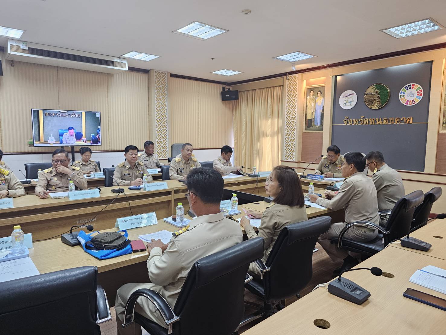 พช.หนองคาย ร่วมการประชุมผู้บริหารระดับสูงของกระทรวงมหาดไทย ผ่านระบบวีดิทัศน์ทางไกล (VCS)