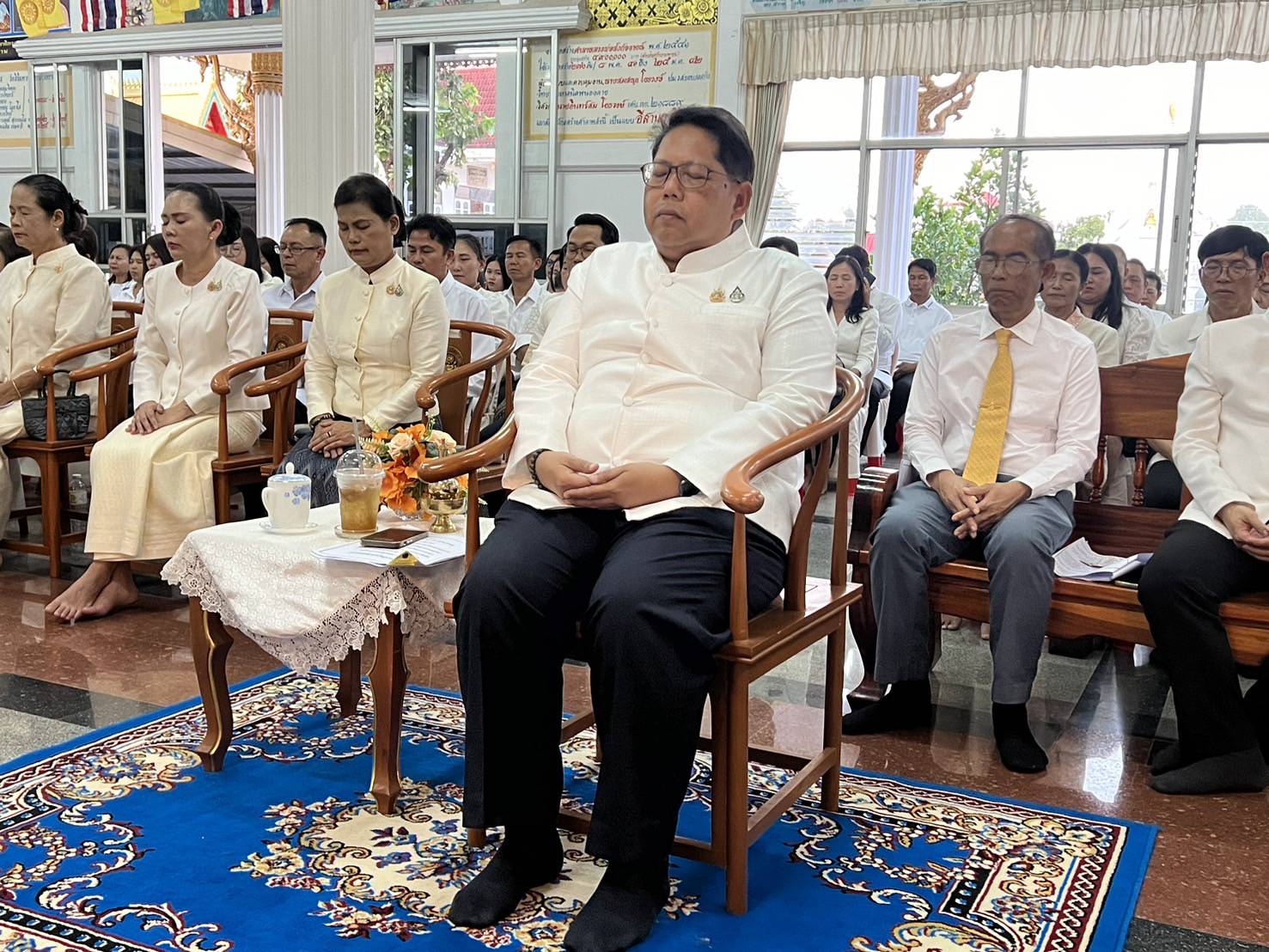 พช.หนองคาย ร่วมพิธีเจริญพระพุทธมนต์เพื่อสวดสาธยาย ถวายเป็นพระราชกุศลถวายพระพรชัยมงคลแด่ สมเด็จพระเจ้าลูกเธอ เจ้าฟ้าพัชรกิตติยาภา นเรนทิราเทพยวดี กรมหลวงราชสาริณีสิริพัชร มหาวัชรราชธิดา