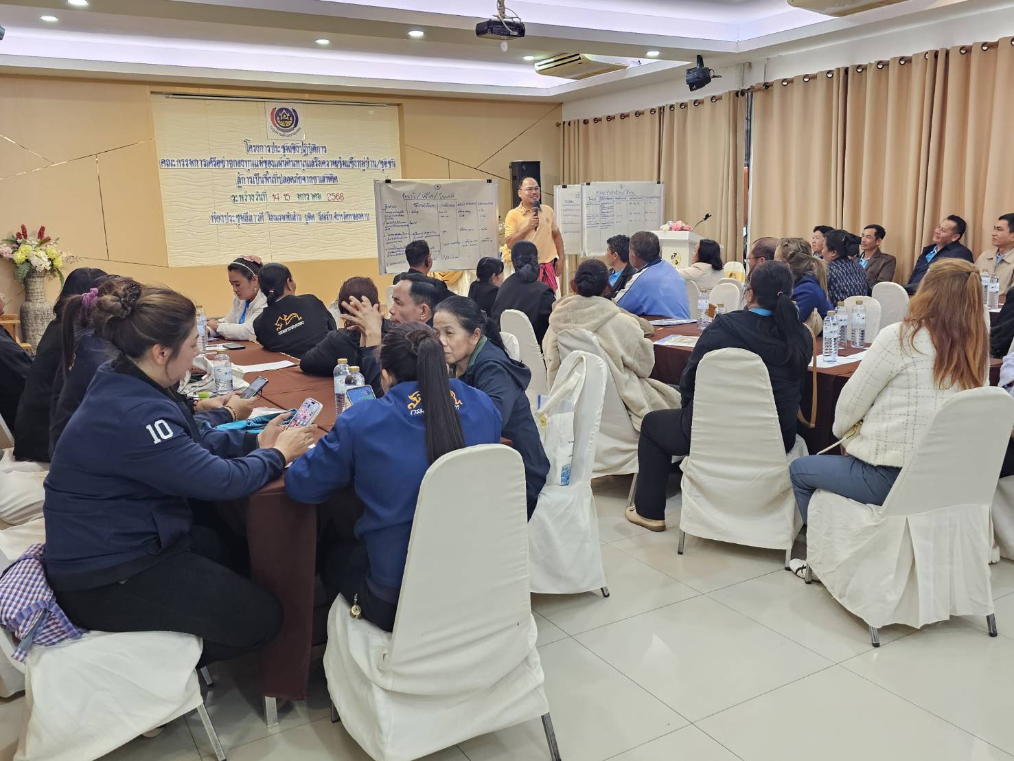 พช.หนองคาย ดำเนินโครงการประชุมเชิงปฏิบัติการคณะกรรมการเครือข่ายกองทุนแม่ของแผ่นดินหนุนเสริมความเข้มแข็งหมู่บ้าน/ชุมชน สู่การเป็นพื้นที่ปลอดภัยจากยาเสพติด วันที่ 2