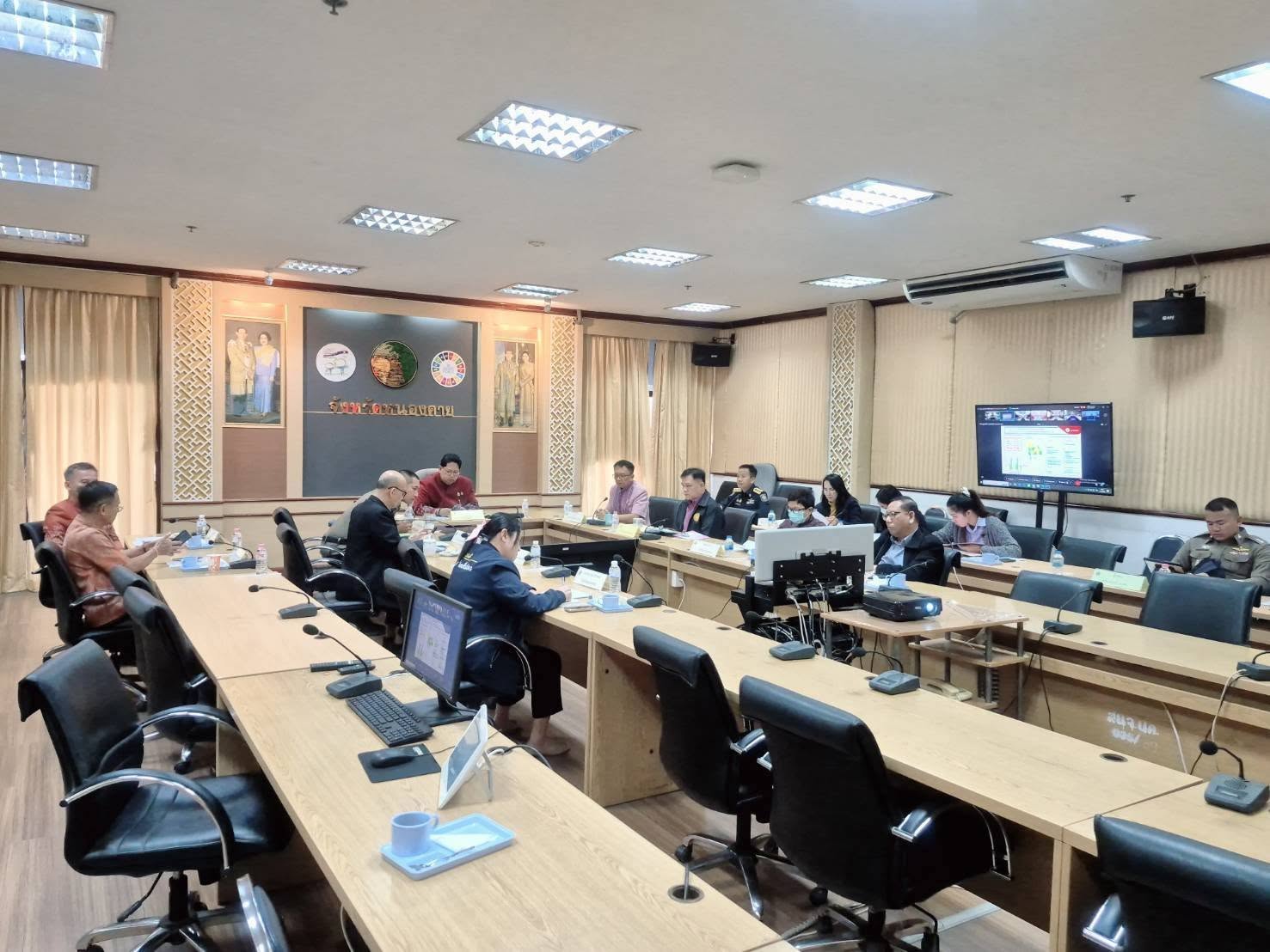 พช.หนองคาย ร่วมประชุมศูนย์ปฏิบัติการติดตามเร่งรัดการบำบัดรักษา ฟื้นฟูสภาพทางสังคม ป้องกัน และปราบปรามยาเสพติด ครั้งที่ 1/2568