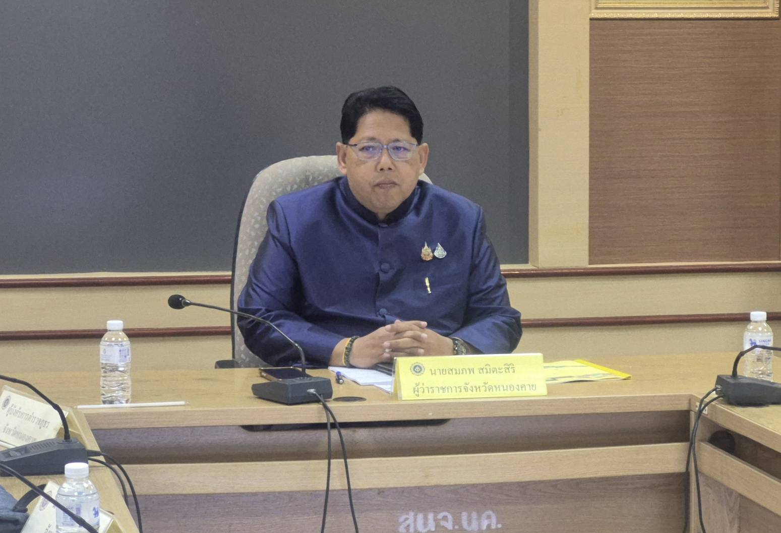 พช.หนองคาย ร่วมประชุมศูนย์ปฏิบัติการติดตามเร่งรัดการบำบัดรักษา ฟื้นฟูสภาพทางสังคม ป้องกัน และปราบปรามยาเสพติด ครั้งที่ 4/2568