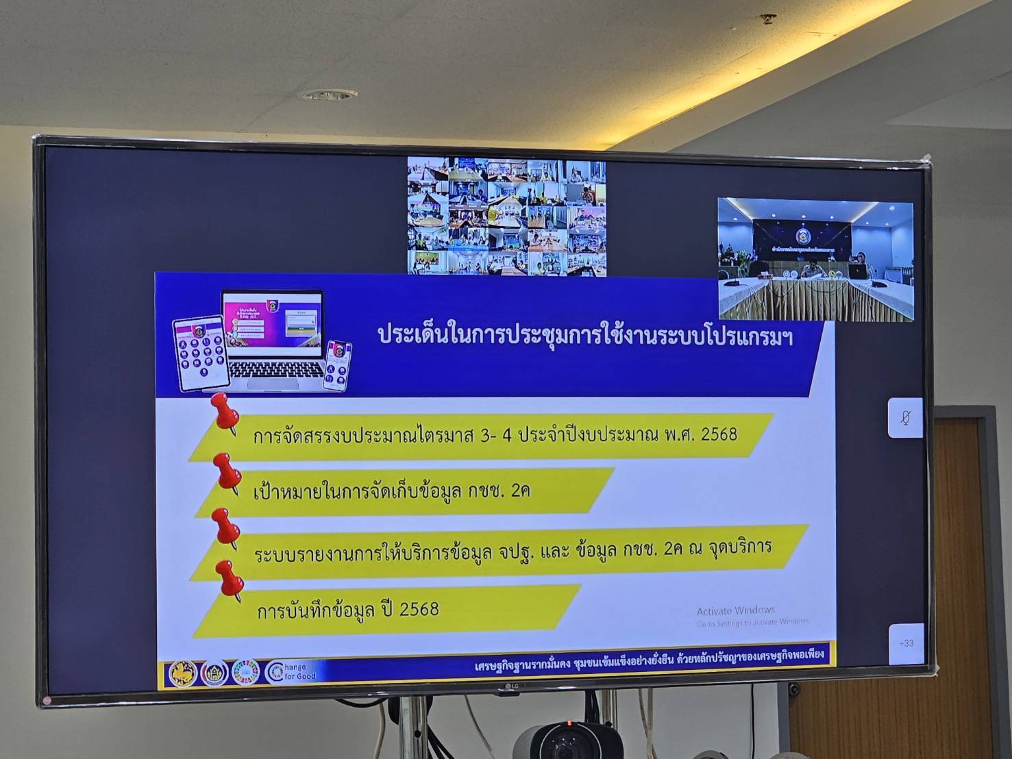 พช.หนองคาย ร่วมการประชุมฝึกอบรมการใช้งานระบบโปรแกรมบันทึกและประมวลผลข้อมูลความจำเป็นพื้นฐาน (จปฐ.) และข้อมูลพื้นฐานระดับหมู่บ้าน (กชช. 2ค) ปี 2568 ผ่านระบบวีดิทัศน์ทางไกล (Video Conference)