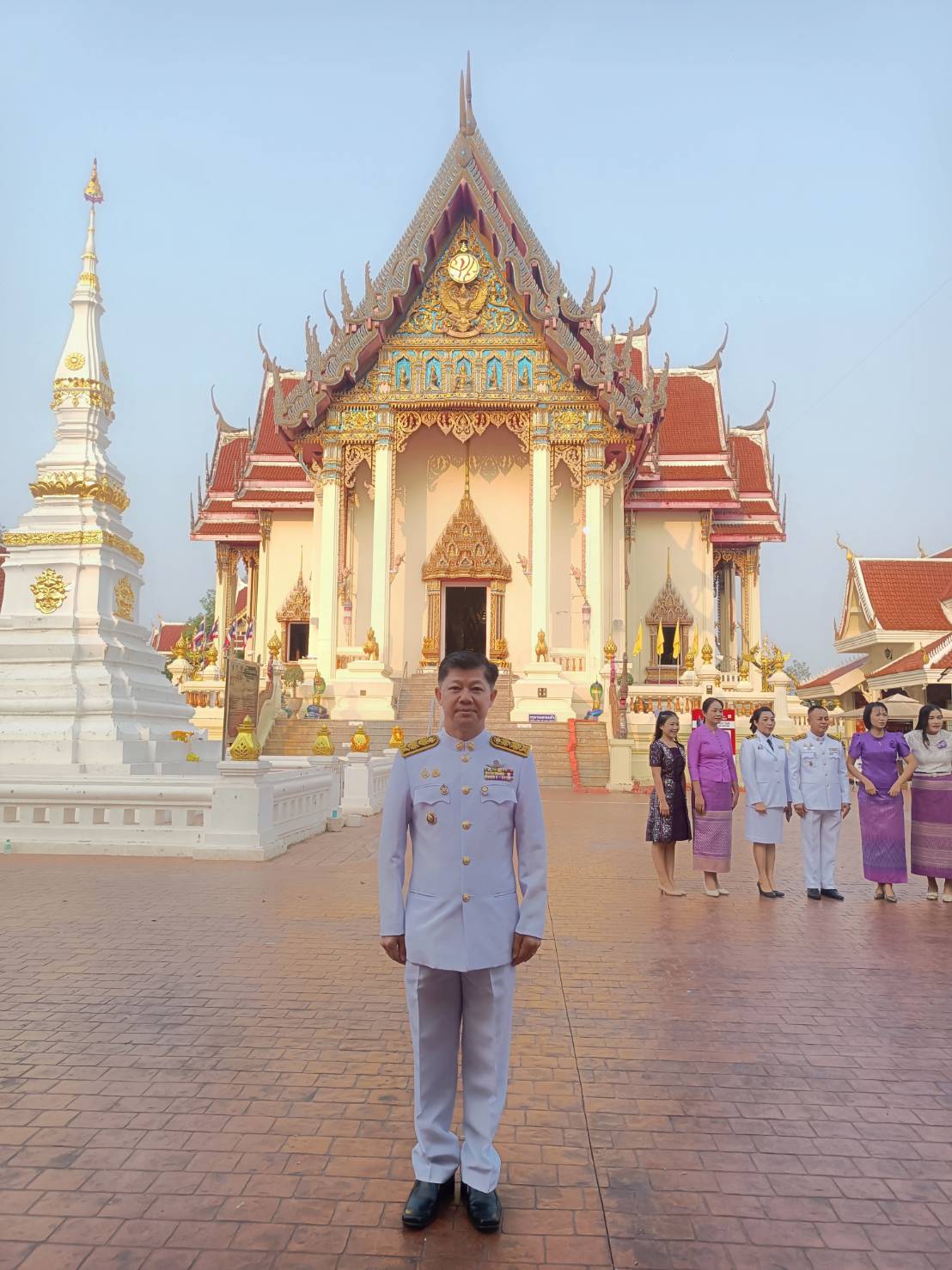 พช.หนองคาย ร่วมพิธีทำบุญตักบาตรถวายพระราชกุศล เนื่องในโอกาสวันคล้ายวันพระราชสมภพ สมเด็จพระกนิษฐาธิราชเจ้า กรมสมเด็จพระเทพรัตนราชสุดาฯ สยามบรมราชกุมารี