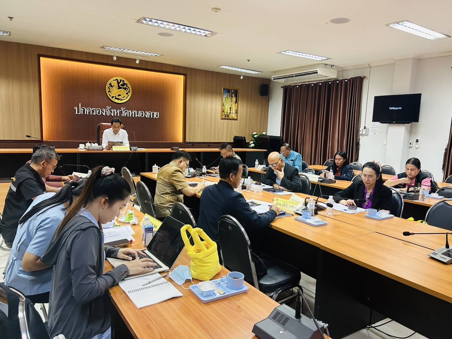 พช.หนองคาย ร่วมประชุมศูนย์ปฏิบัติการติดตามเร่งรัดการบำบัดรักษา ฟื้นฟูสภาพทางสังคม ป้องกัน และปราบปรามยาเสพติด ครั้งที่ 7/2568