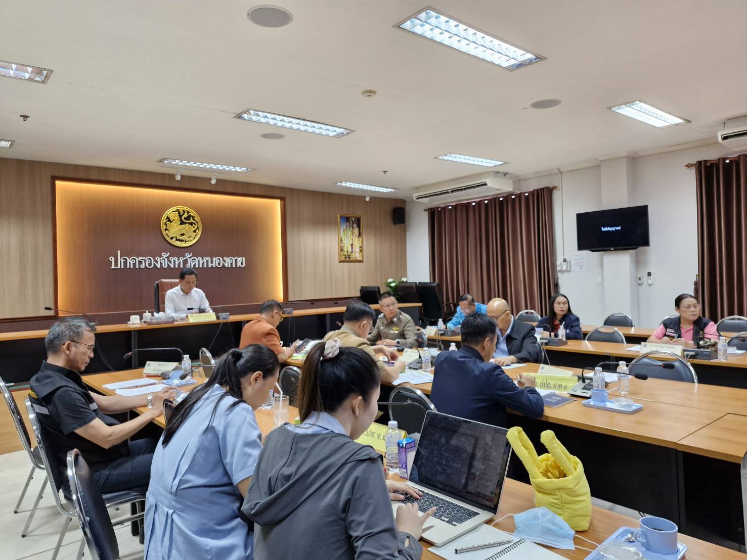 พช.หนองคาย ร่วมประชุมศูนย์ปฏิบัติการติดตามเร่งรัดการบำบัดรักษา ฟื้นฟูสภาพทางสังคม ป้องกัน และปราบปรามยาเสพติด ครั้งที่ 7/2568