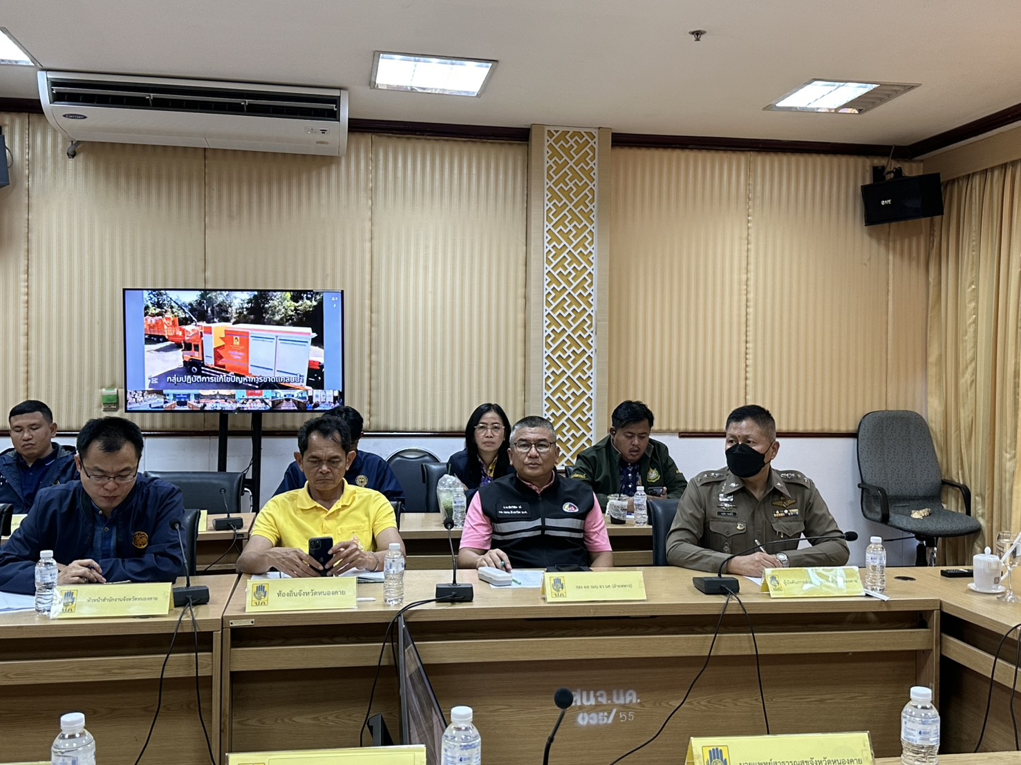 พช.หนองคาย ร่วมการประชุมกองบัญชาการป้องกันและบรรเทาสาธารณภัยแห่งชาติ (บกปภ.ช.) เพื่อติดตามสถานการณ์และเตรียมการแก้ไขปัญหาภัยแล้ง ปี 2568