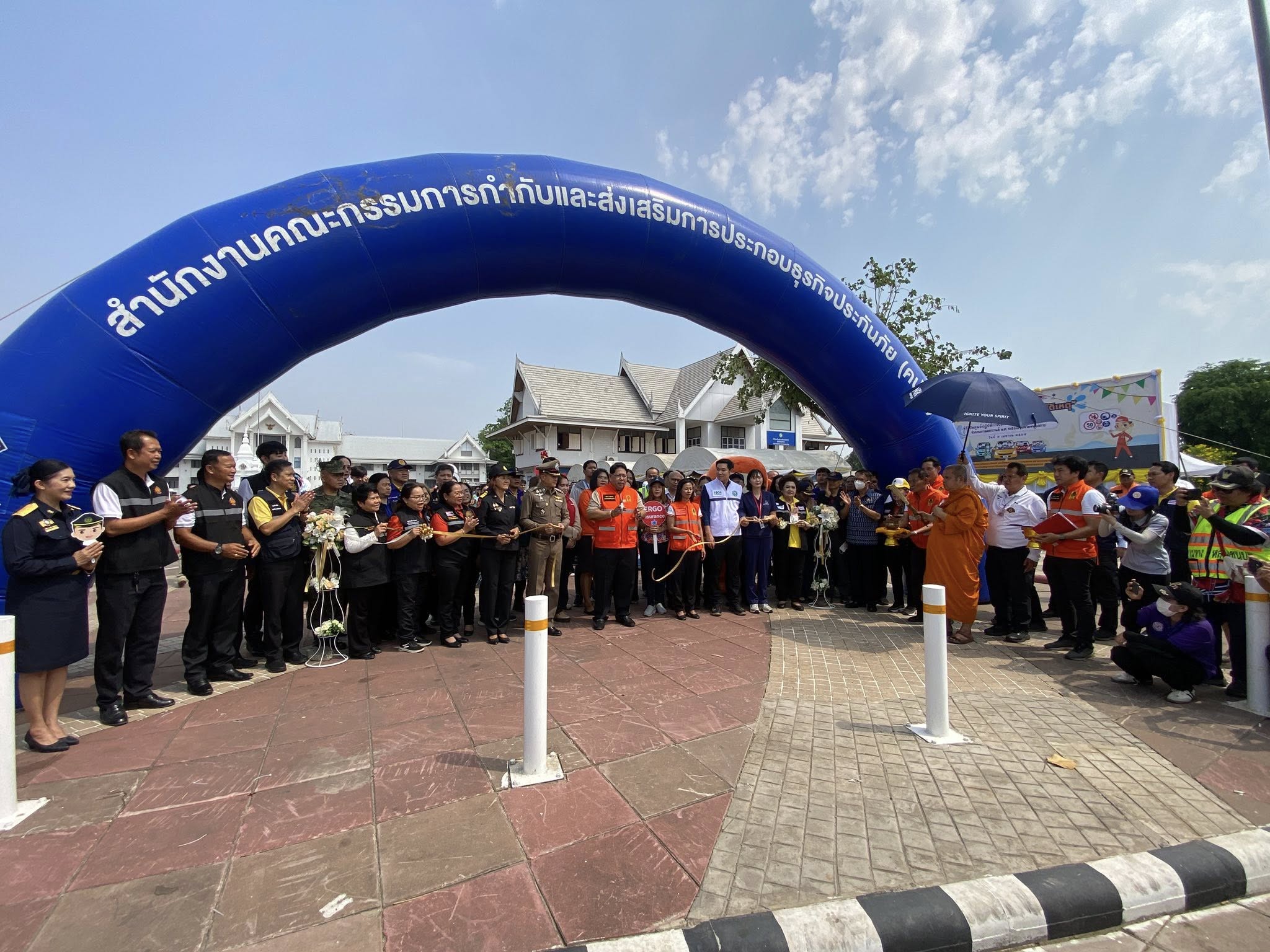 พช.หนองคาย ร่วมพิธีเปิดศูนย์ปฏิบัติการป้องกันและลดอุบัติเหตุทางถนน ช่วงเทศกาลสงกรานต์ ประจำปี พ.ศ. 2568