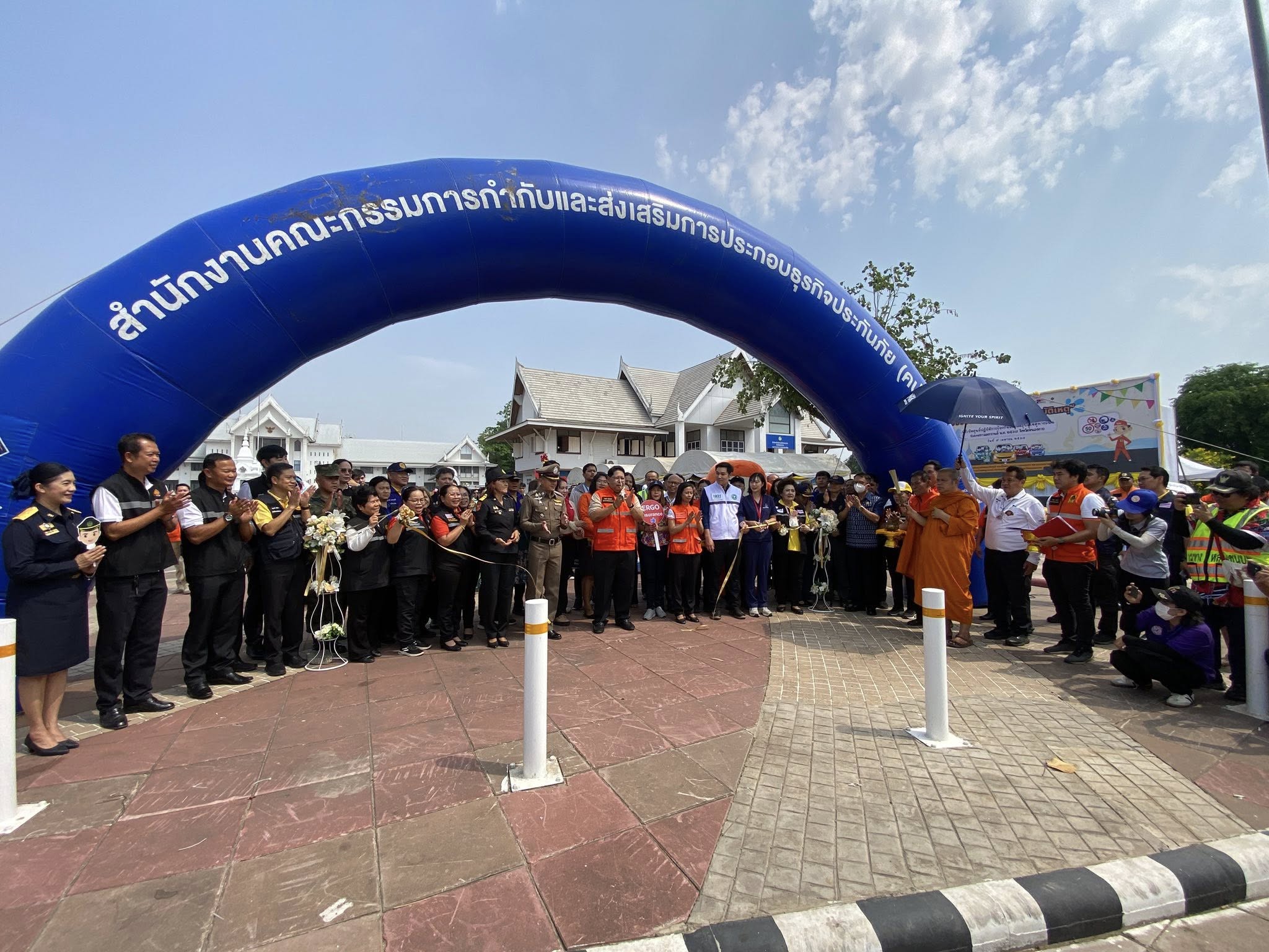 พช.หนองคาย ร่วมพิธีเปิดศูนย์ปฏิบัติการป้องกันและลดอุบัติเหตุทางถนน ช่วงเทศกาลสงกรานต์ ประจำปี พ.ศ. 2568