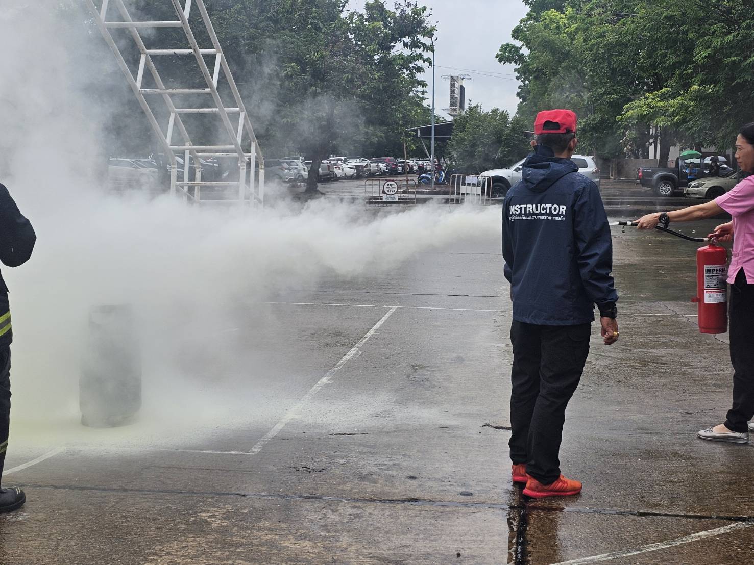 พช.หนองคาย ร่วมการฝึกซ้อมดับเพลิงและอพยพหนีไฟศาลากลางจังหวัดหนองคาย