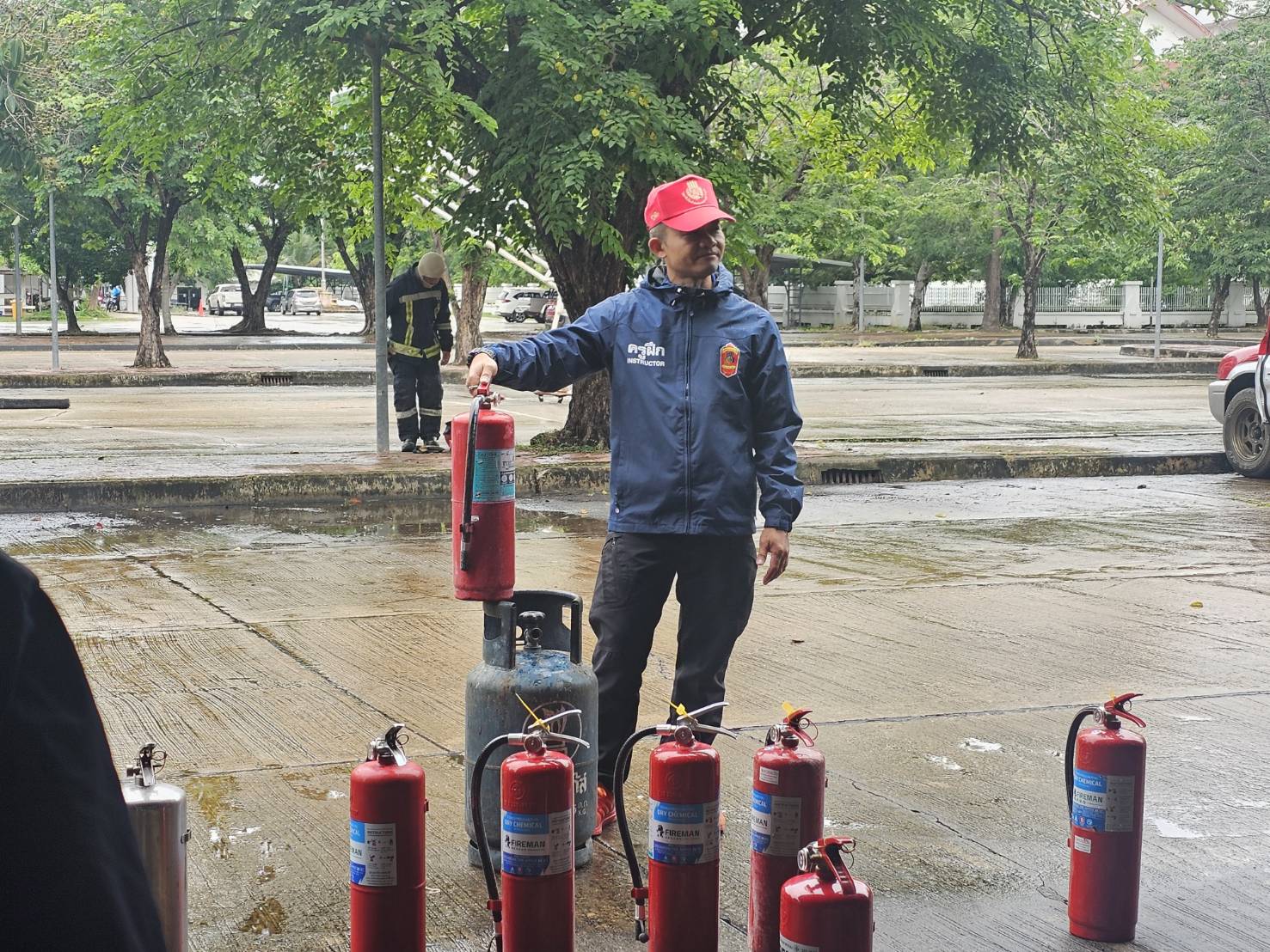 พช.หนองคาย ร่วมการฝึกซ้อมดับเพลิงและอพยพหนีไฟศาลากลางจังหวัดหนองคาย