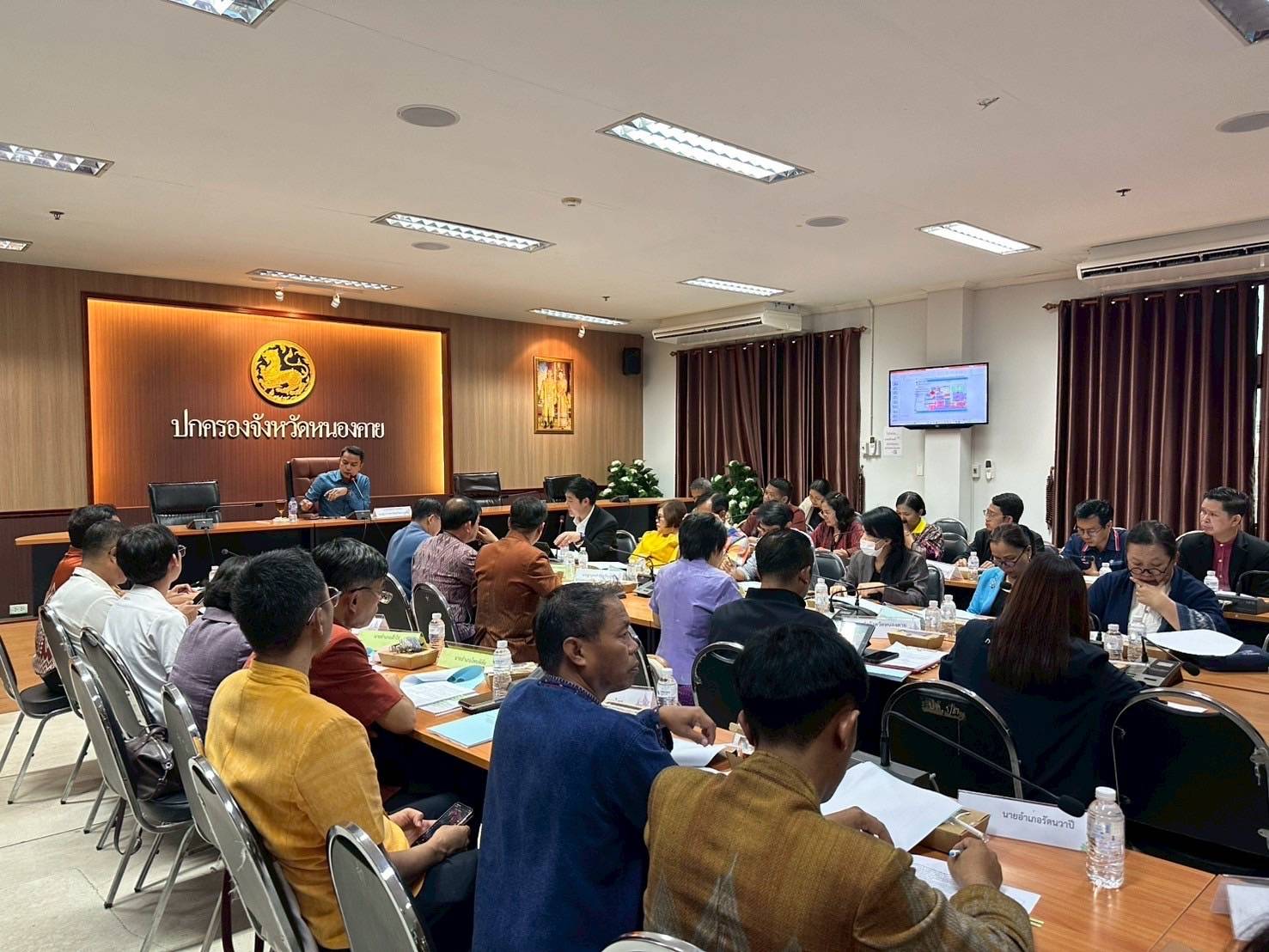 จังหวัดหนองคาย ดำเนินการประชุมคณะกรรมการอำนวยการศูนย์แสดงและจำหน่ายผลิตภัณฑ์ OTOP จังหวัดหนองคาย ครั้งที่ 1/2568