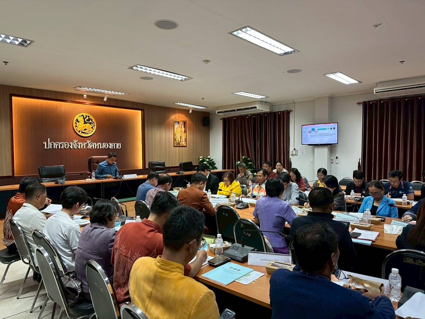 จังหวัดหนองคาย ดำเนินการประชุมคณะกรรมการอำนวยการศูนย์แสดงและจำหน่ายผลิตภัณฑ์ OTOP จังหวัดหนองคาย ครั้งที่ 1/2568