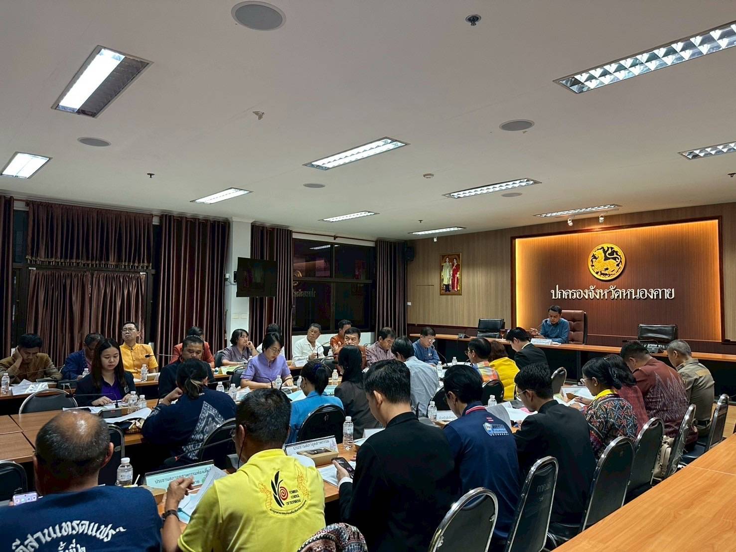 จังหวัดหนองคาย ดำเนินการประชุมคณะกรรมการอำนวยการศูนย์แสดงและจำหน่ายผลิตภัณฑ์ OTOP จังหวัดหนองคาย ครั้งที่ 1/2568