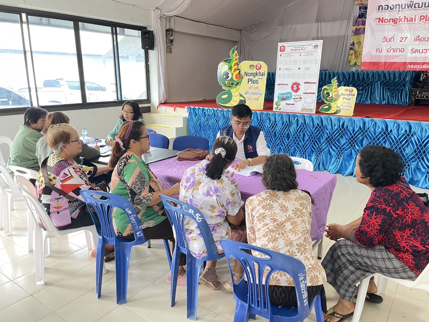 กองทุนพัฒนาบทบาทสตรีหนองคายร่วมกับสำนักงานยุติธรรมจังหวัดหนองคาย ดำเนินโครงการร่วมใจไกล่เกลี่ยช่วยเหลือลูกหนี้กองทุนพัฒนาบทบาทสตรี “Nongkhai Plus++ สร้างสุข สร้างรอยยิ้ม ให้ลูกหนี้” อำเภอรัตนวาปี